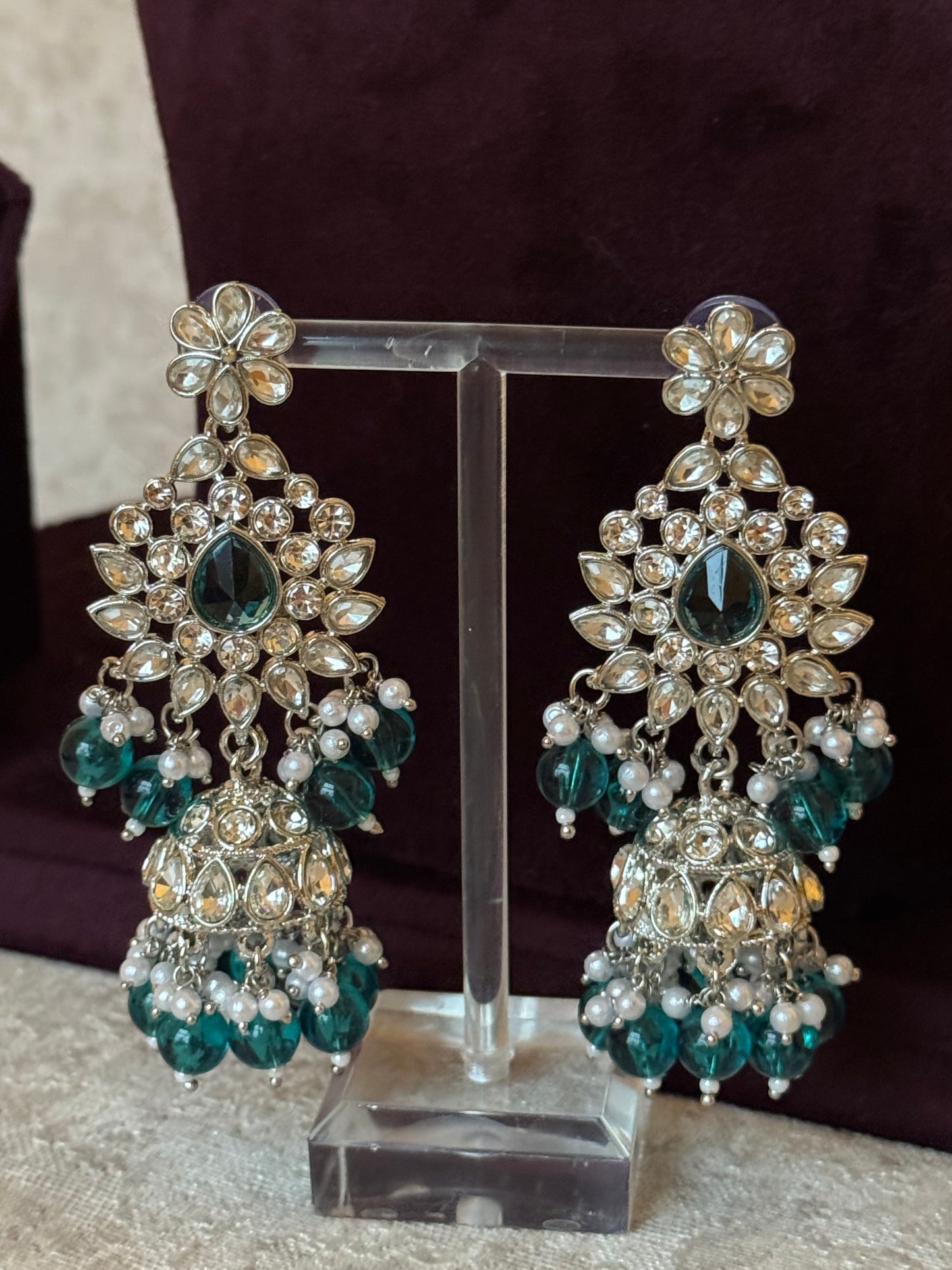 Silver Necklace Set | Necklace, Earrings, Tikka