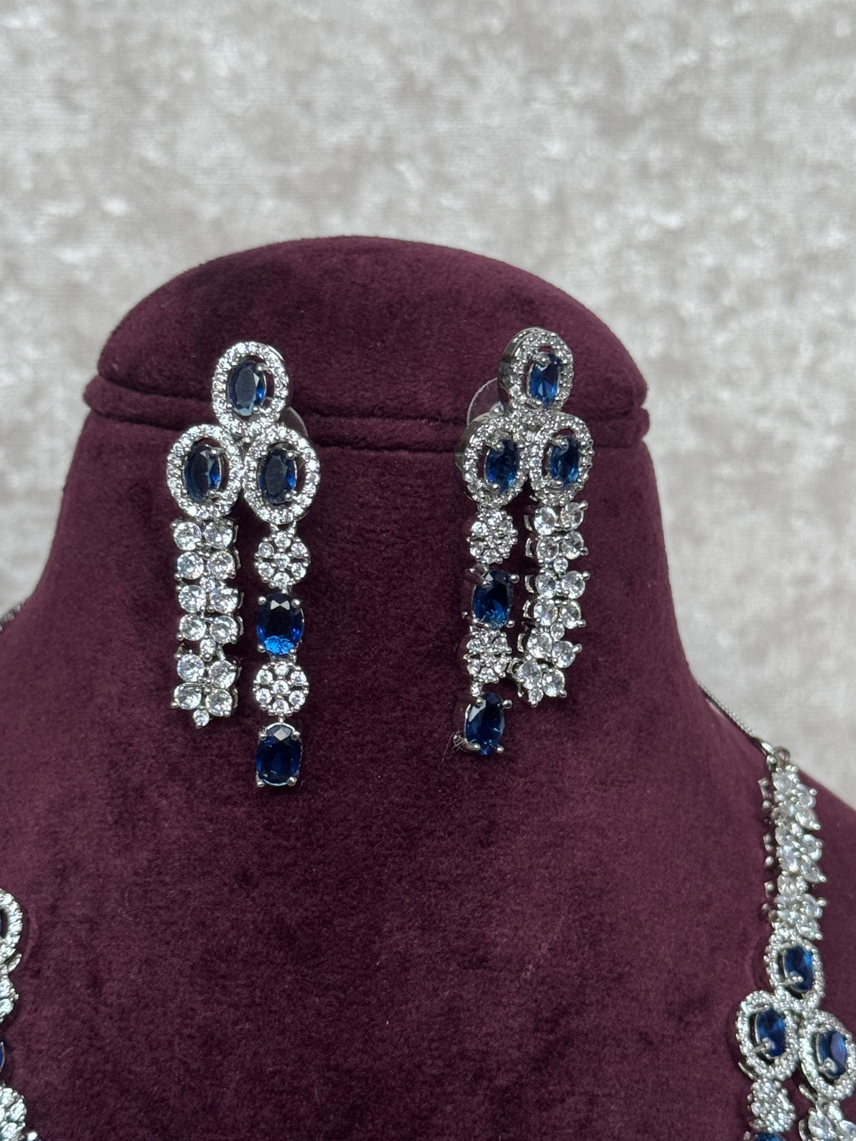 Ishita - American Diamond Necklace Set | The Tara Collection