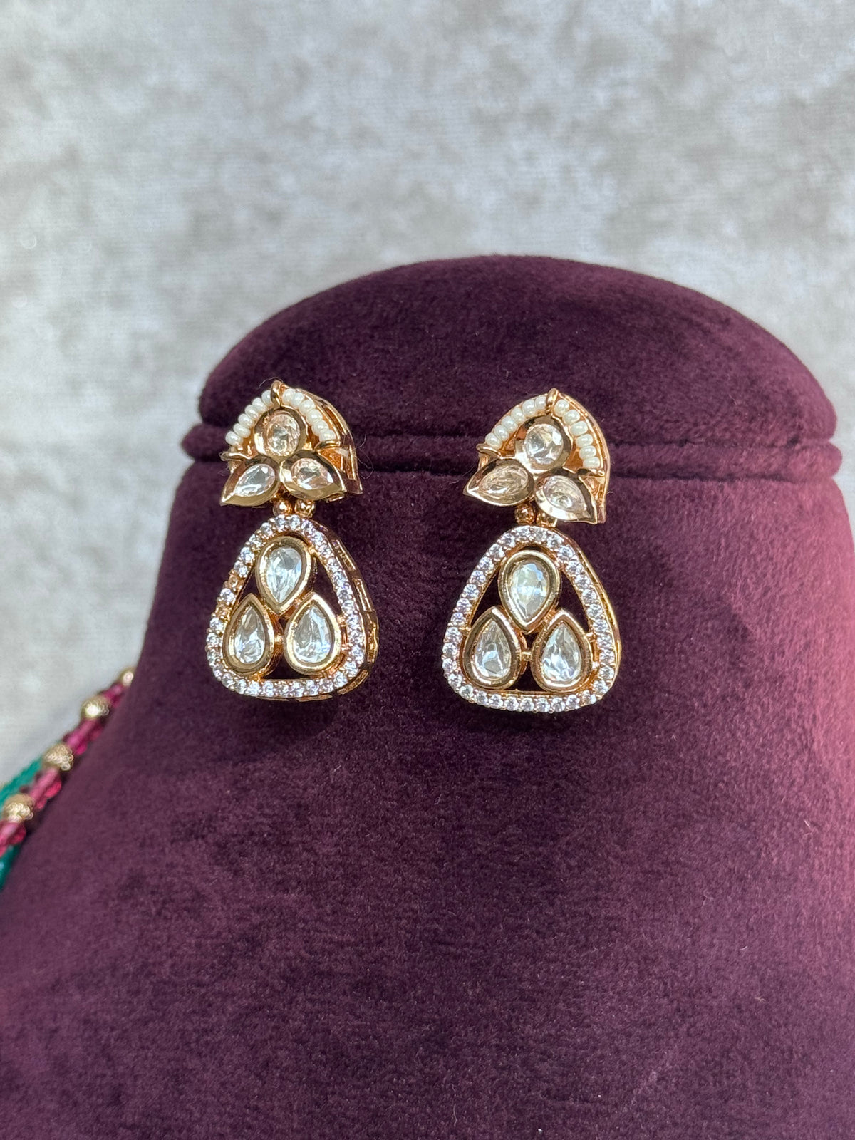 Meher - Kundan Multi Chain Long Necklace set | The Tara Collection
