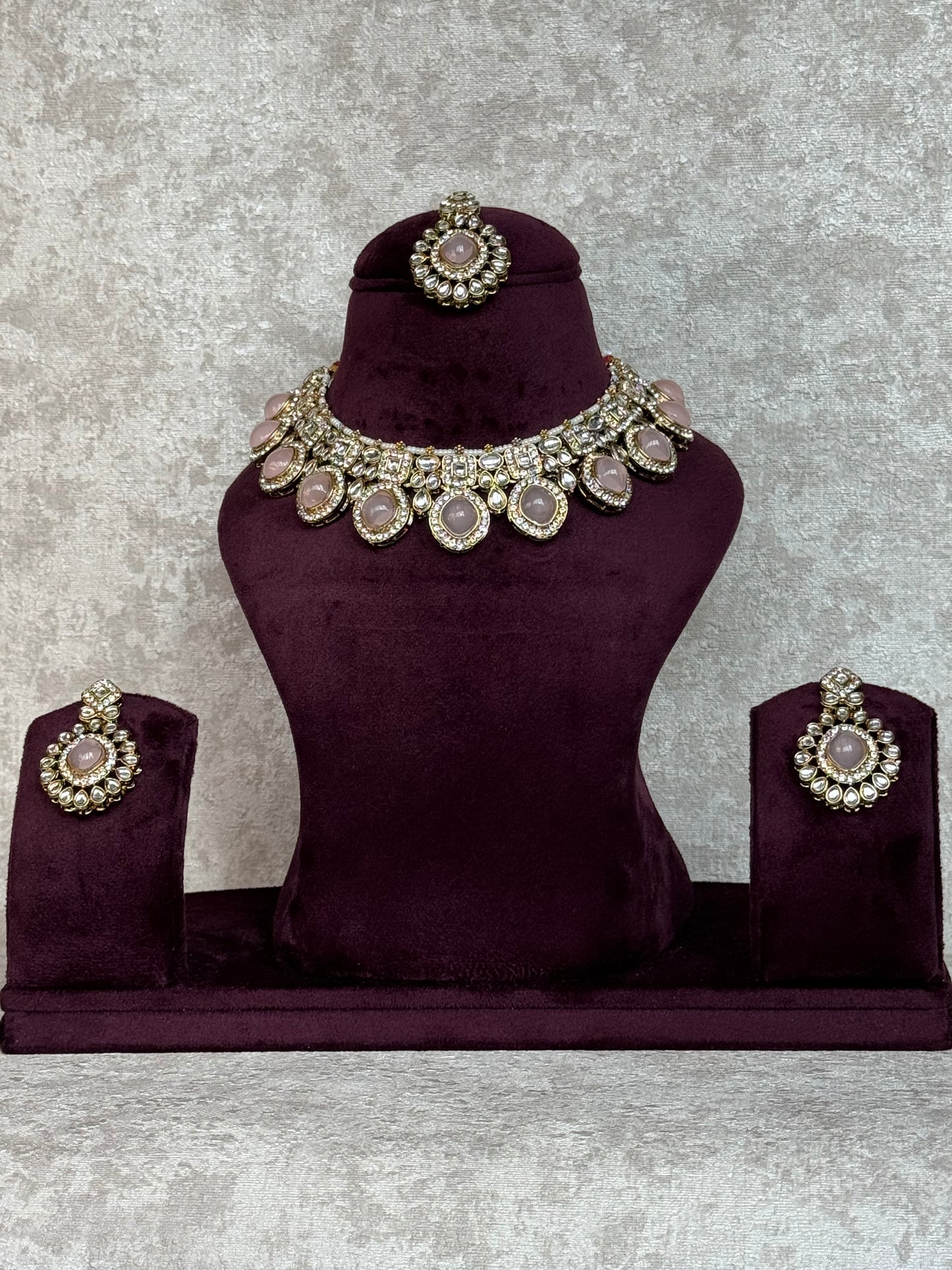 Necklace set with earrings & tikka