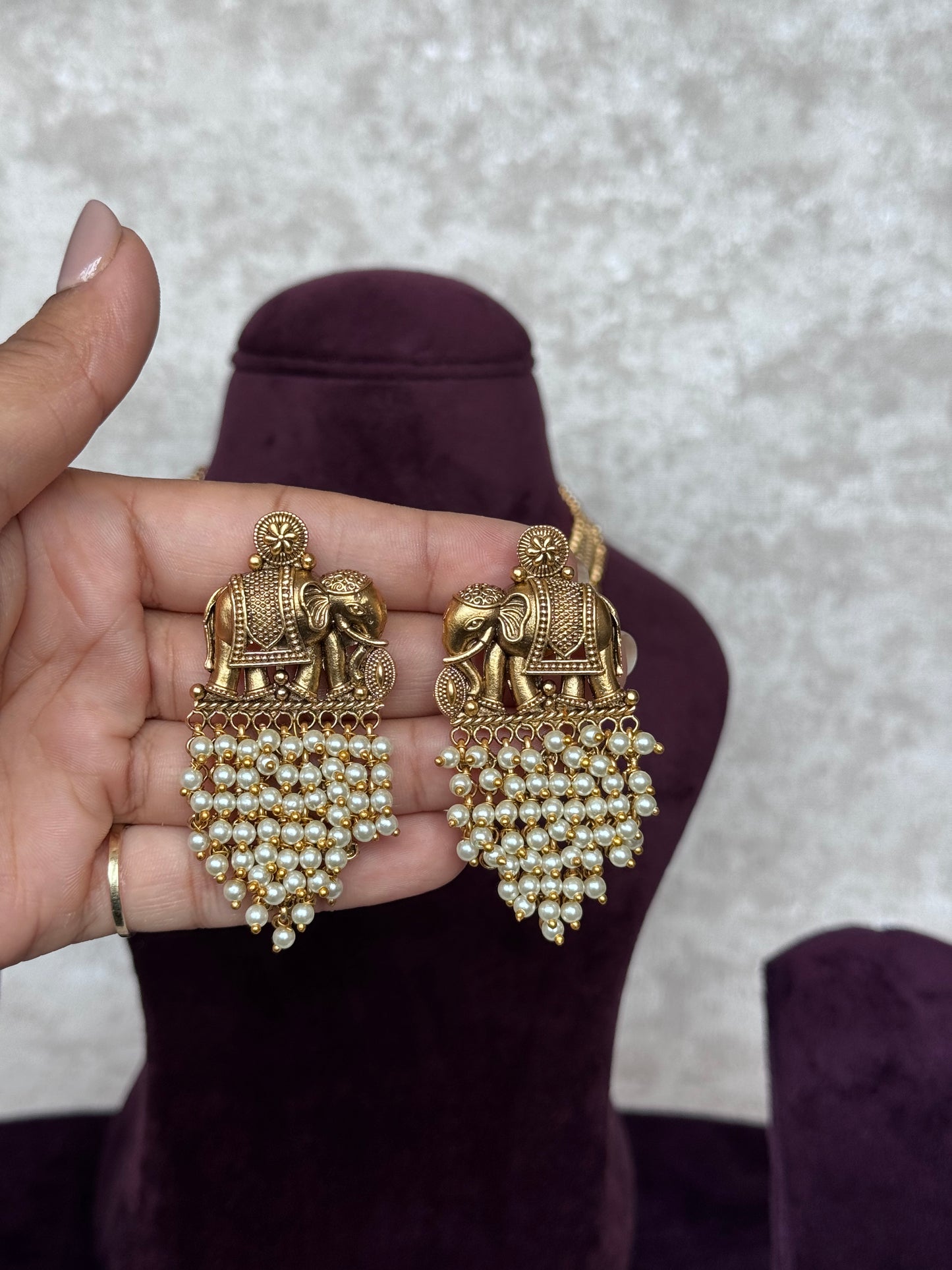 Heritage Elephant Pearl Set | The Tara Collection