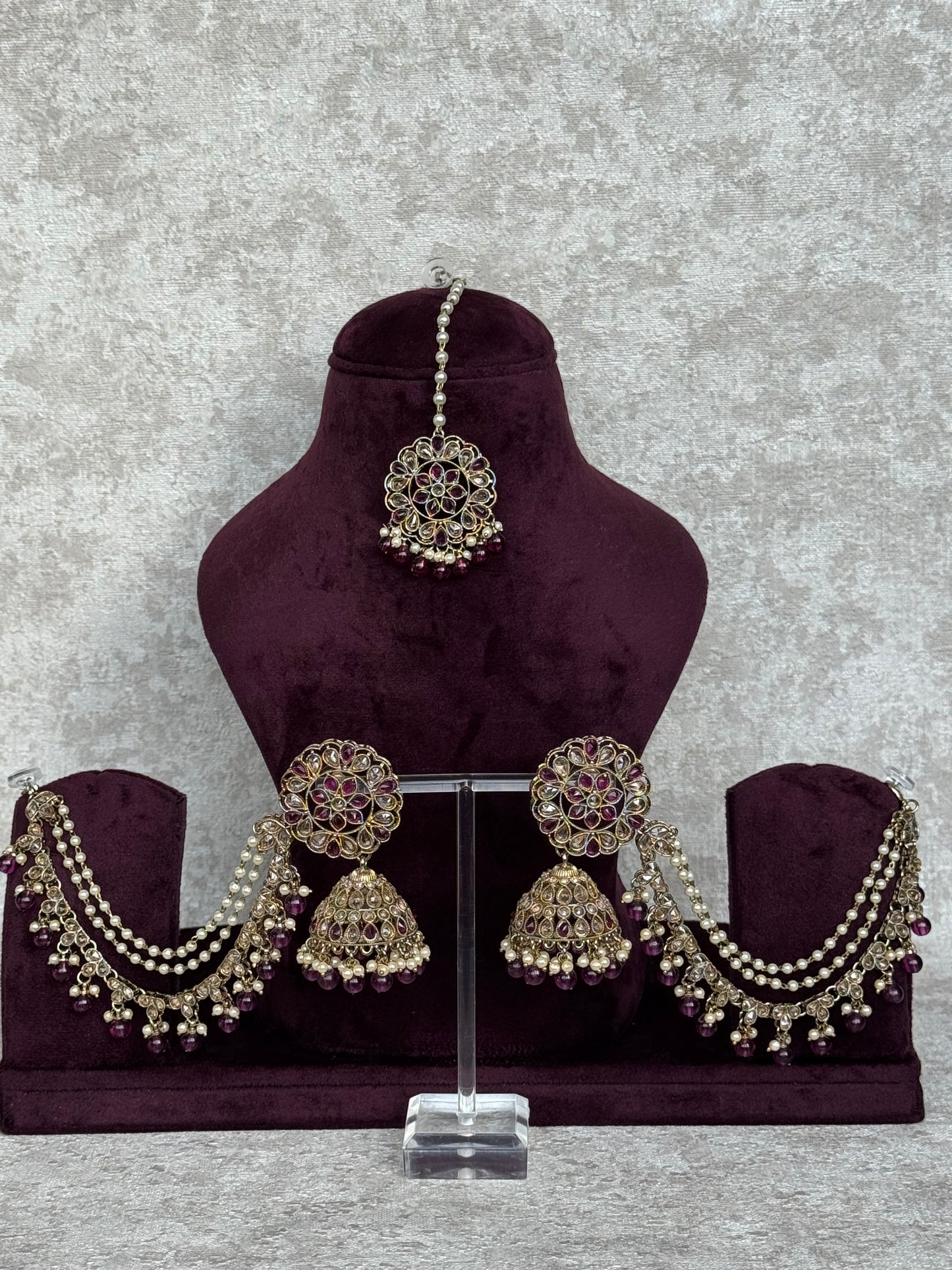 Jhumka Sahara Earring Tikka Set