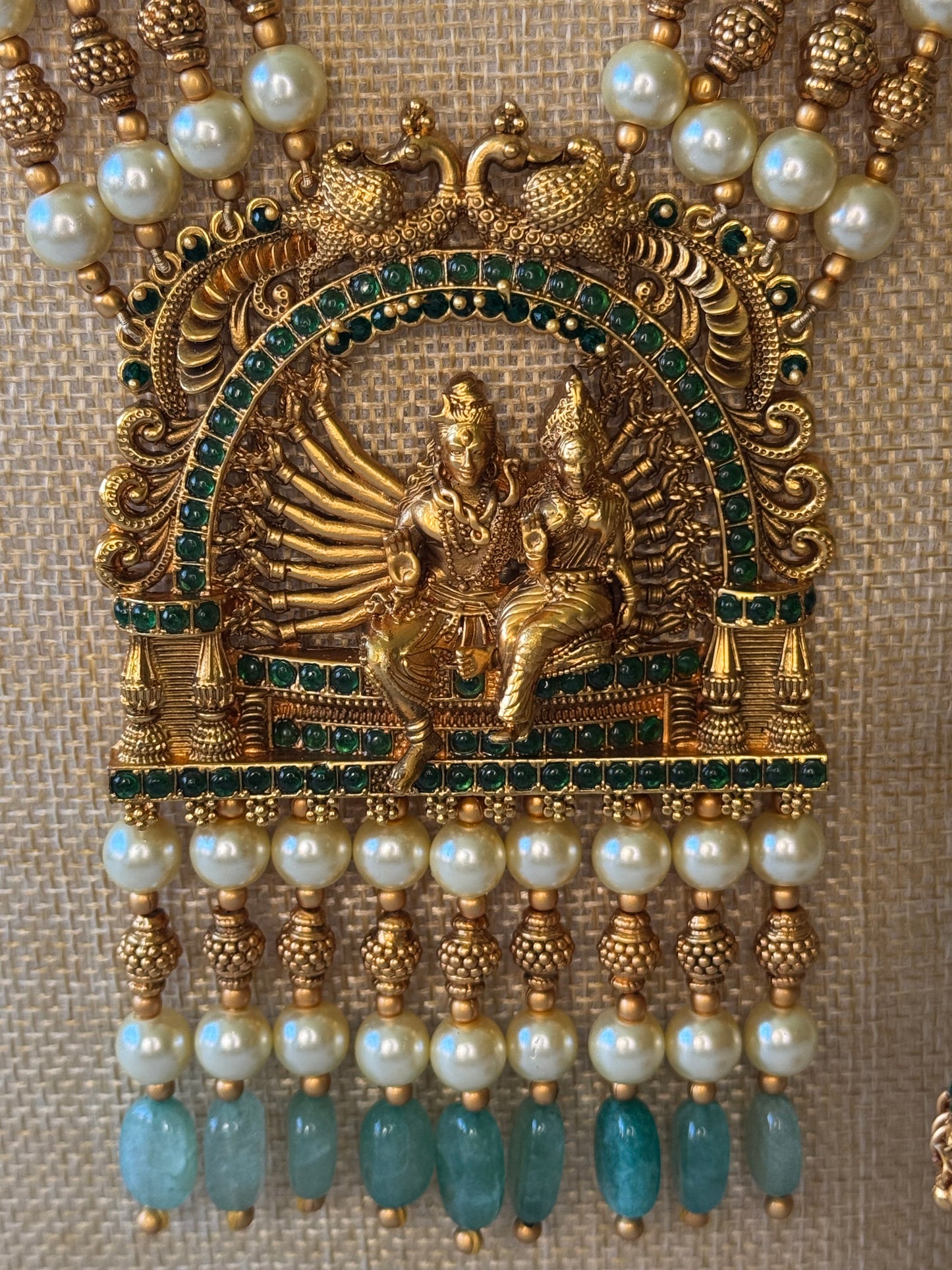 Temple Long Necklace Set