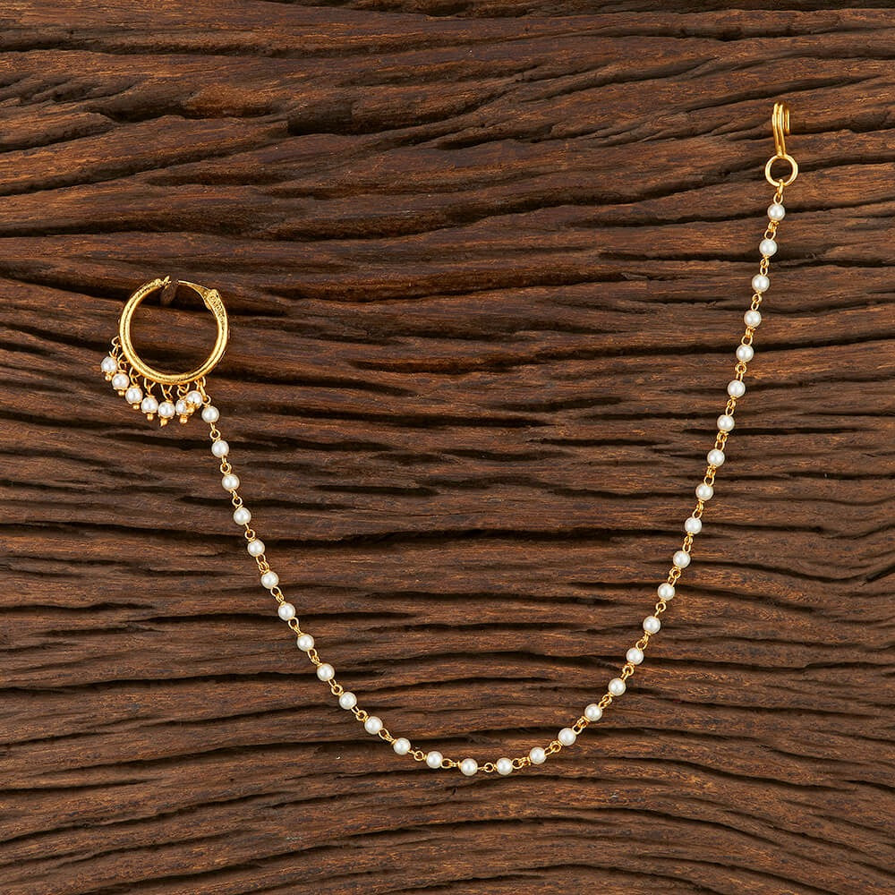 Antique Gold Plated Naath (Nose Ring) - Multiple Sizes | The Tara Collection