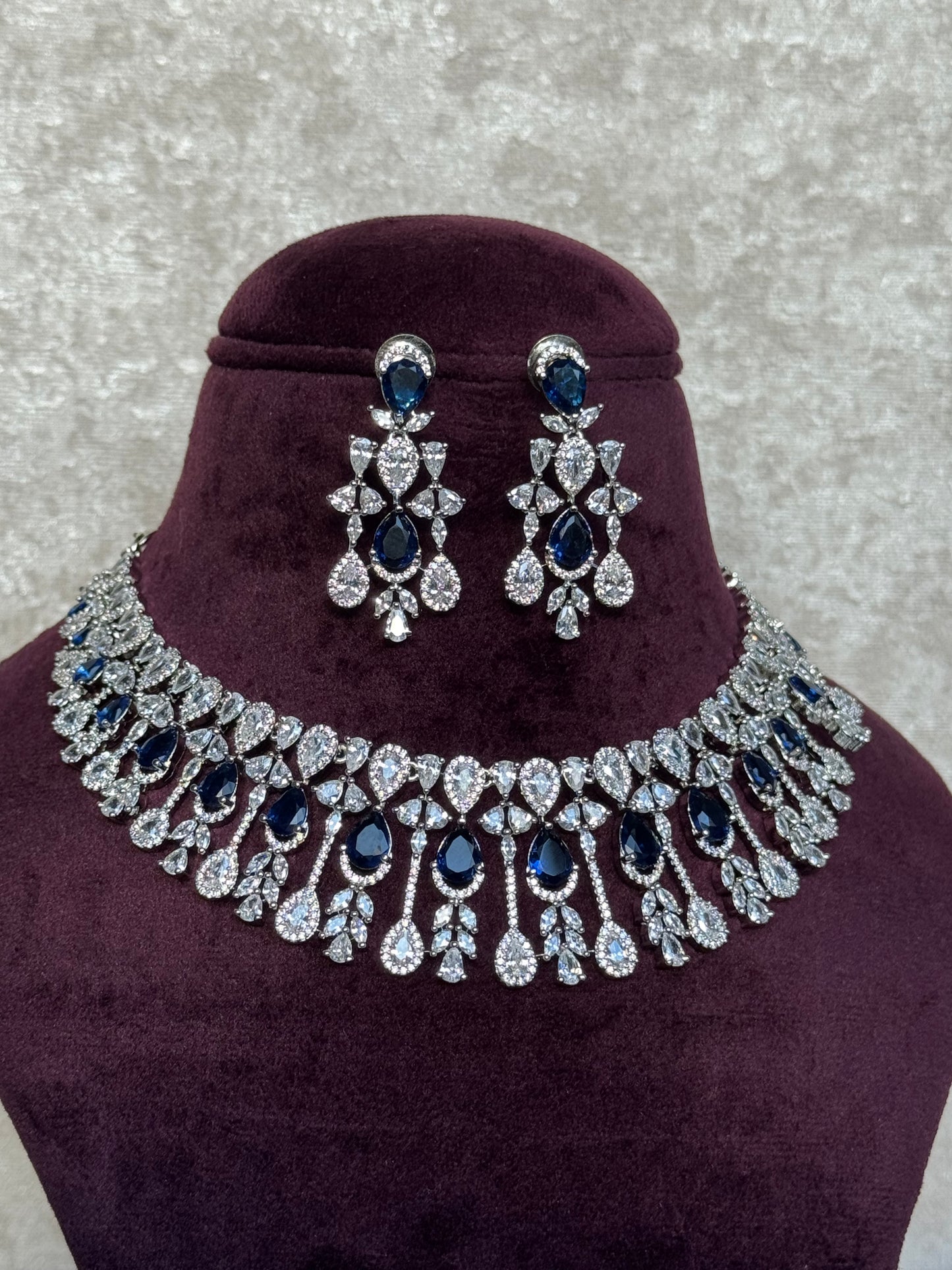 AD Necklace Set | With Statement Earrings