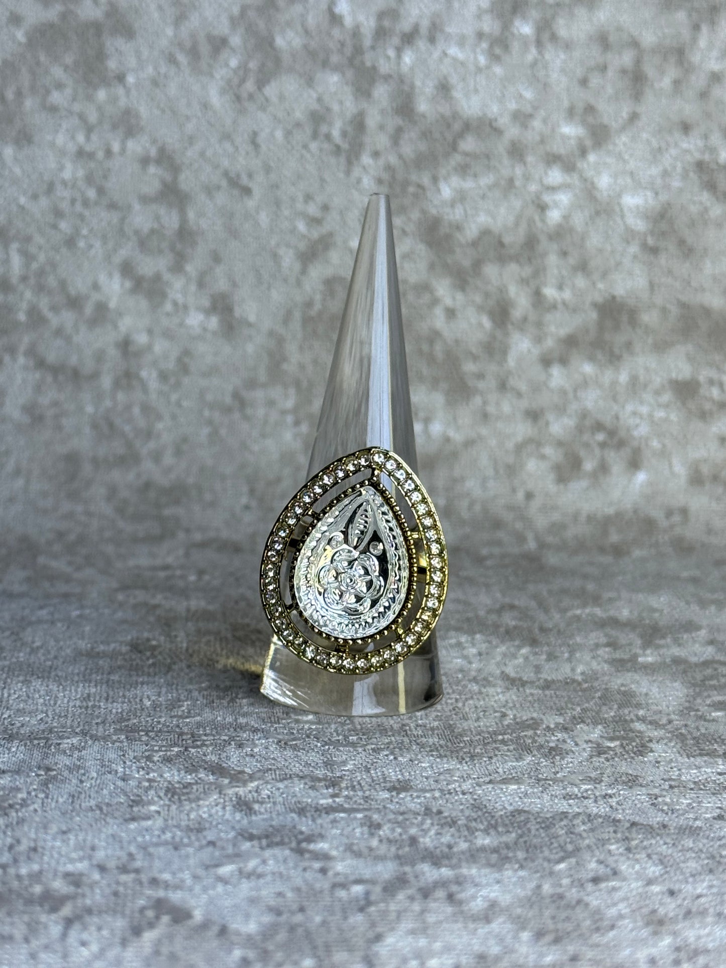 Tear Drop Adjustable Ring