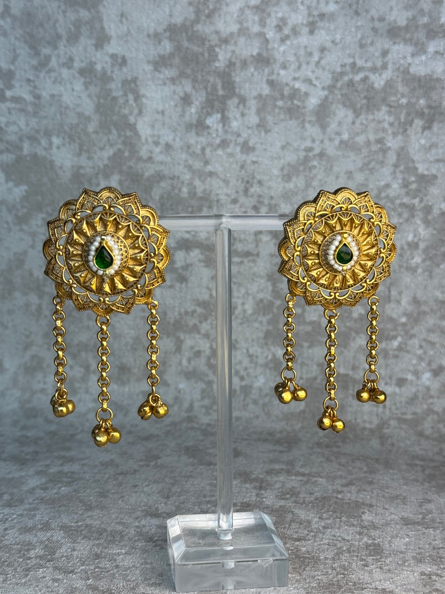 Stud Ghungroo Drop earrings