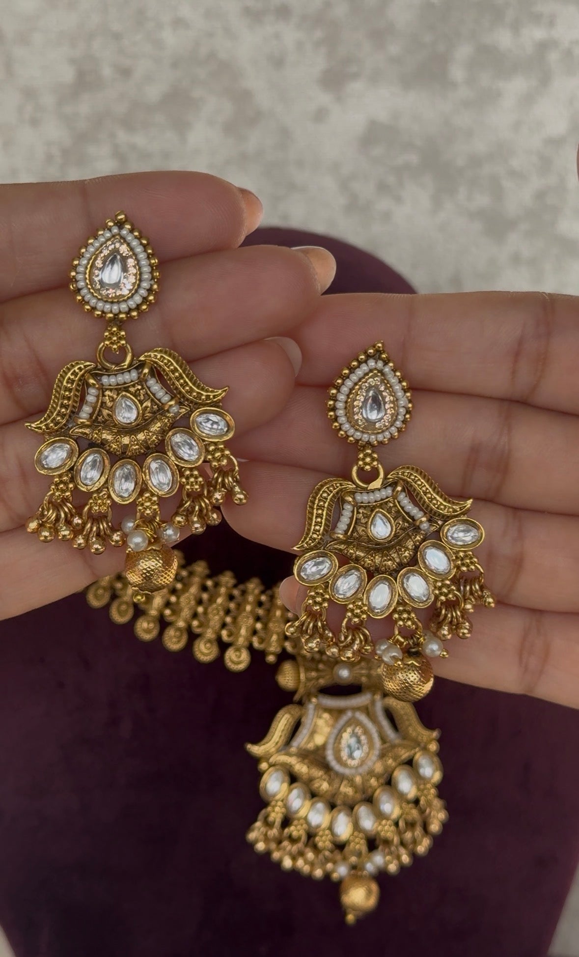 Yahvi - Heritage Gold Necklace Set | The Tara Collection