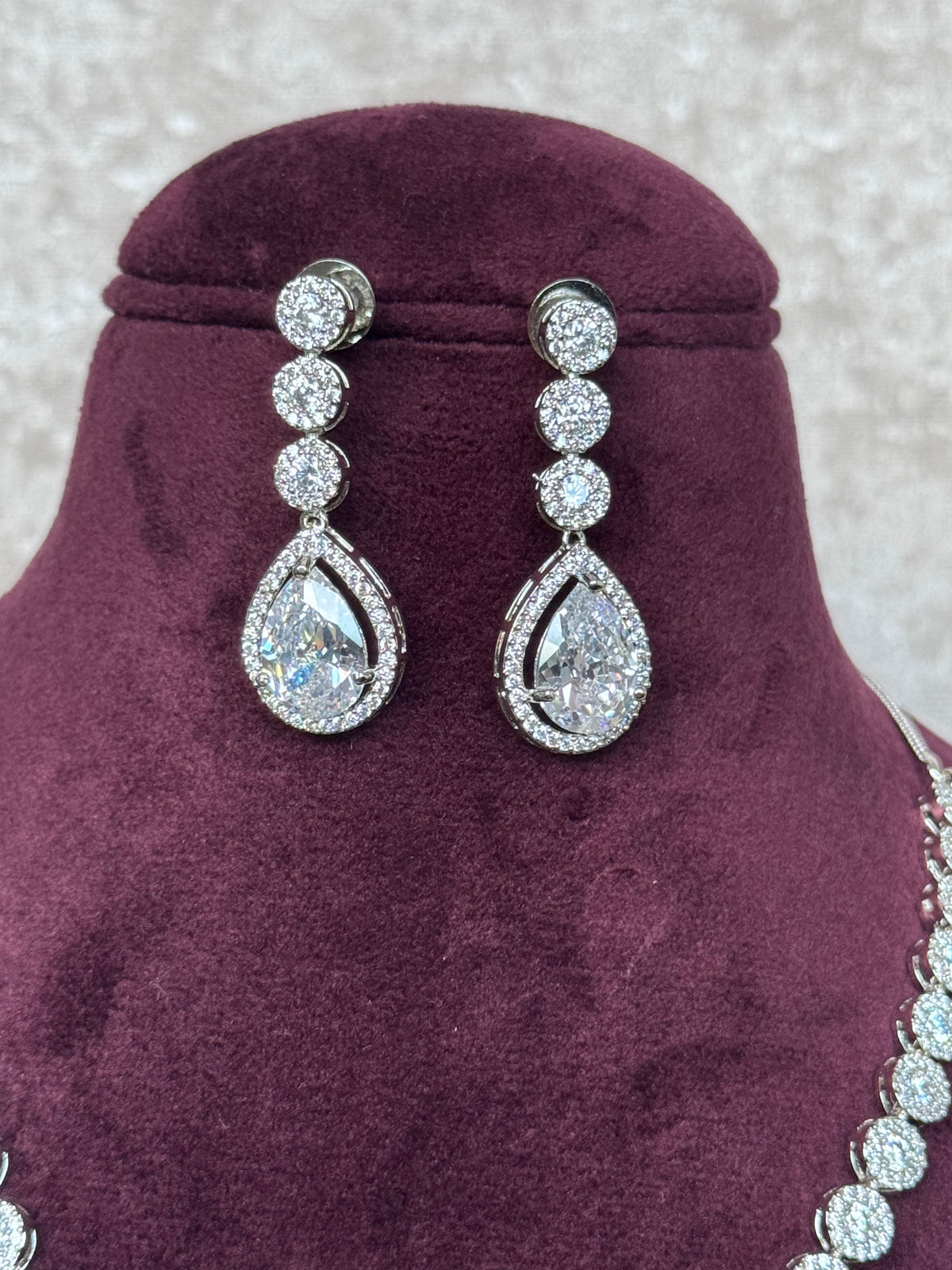 Amaya - American Diamond Necklace Set | The Tara Collection