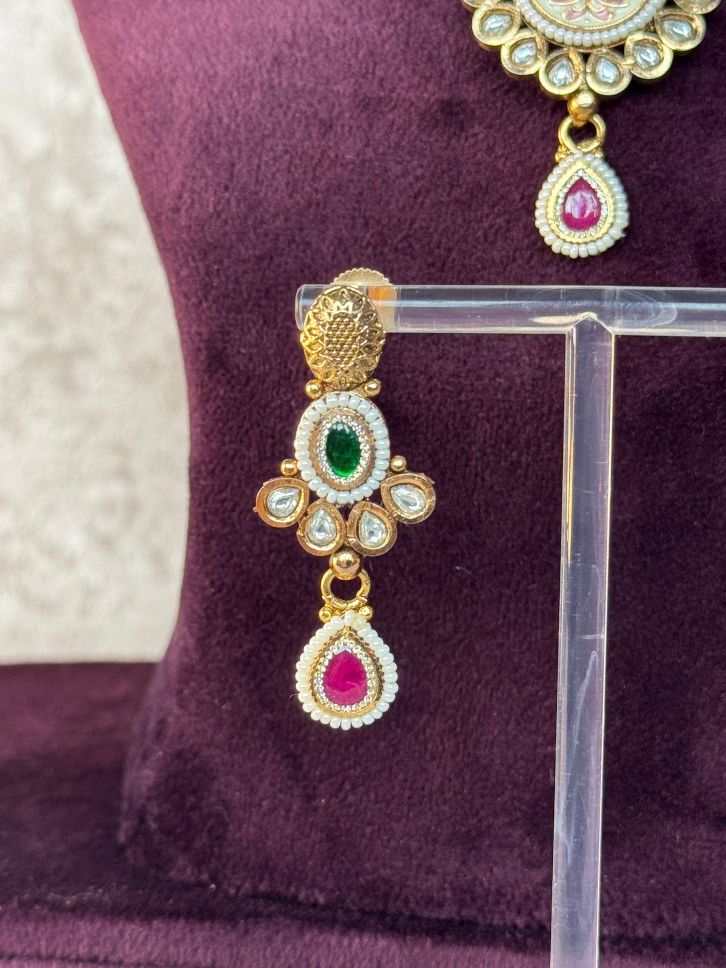 Heritage Meenakari Necklace Set with earrings