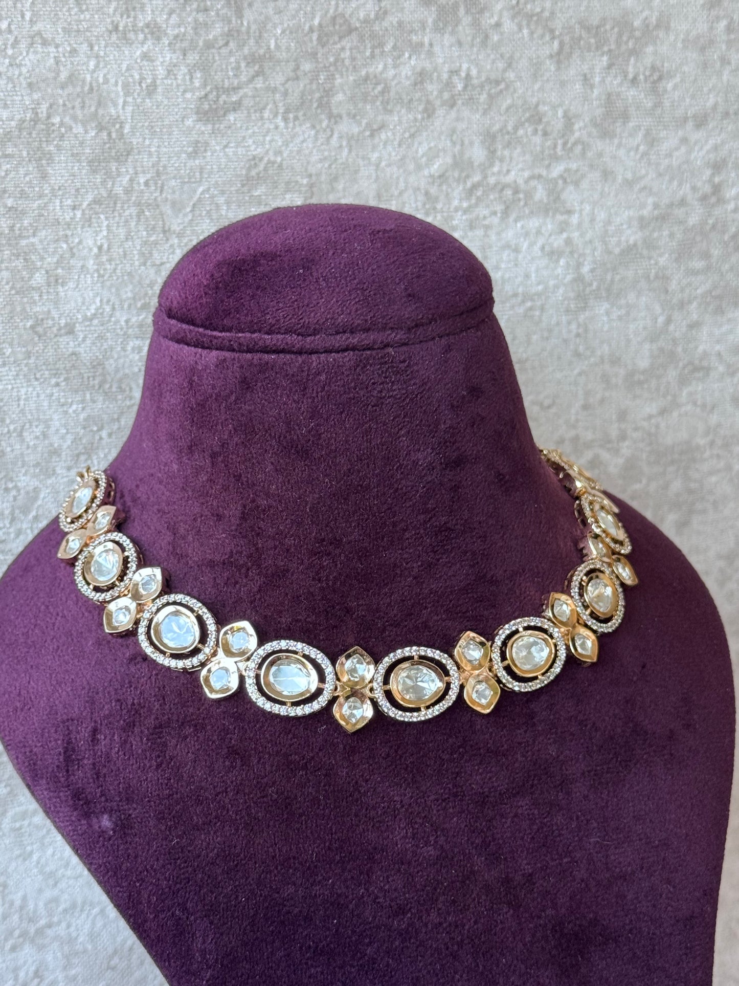 Kundan Slim Necklace Set | The Tara Collection