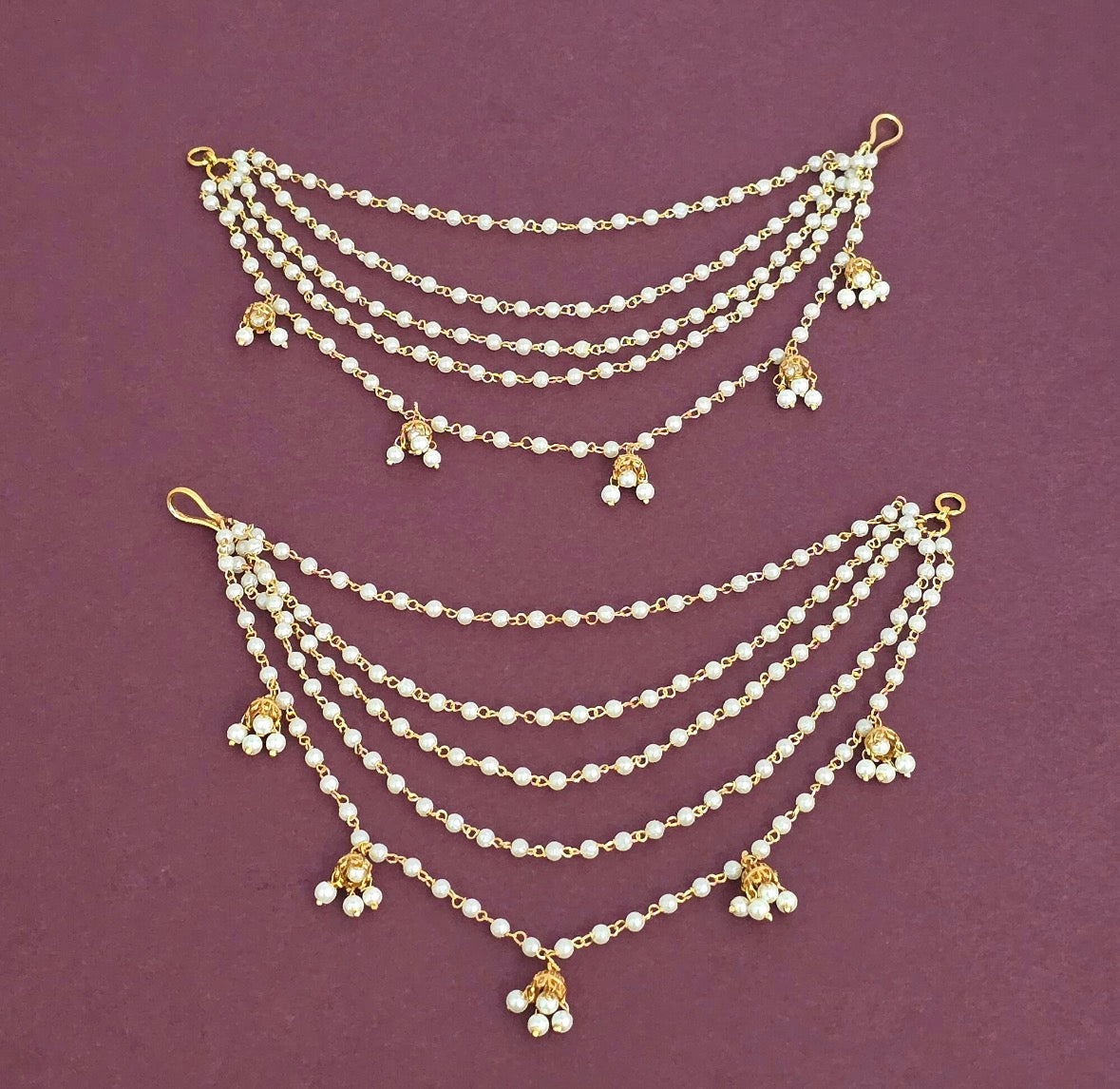 Multi Chain Jhumka Drop Sahara | The Tara Collection