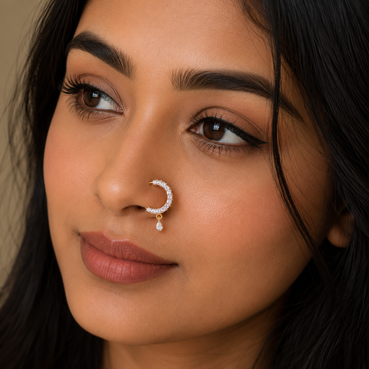 Cubic Zirconia Nose Ring | The Tara Collection