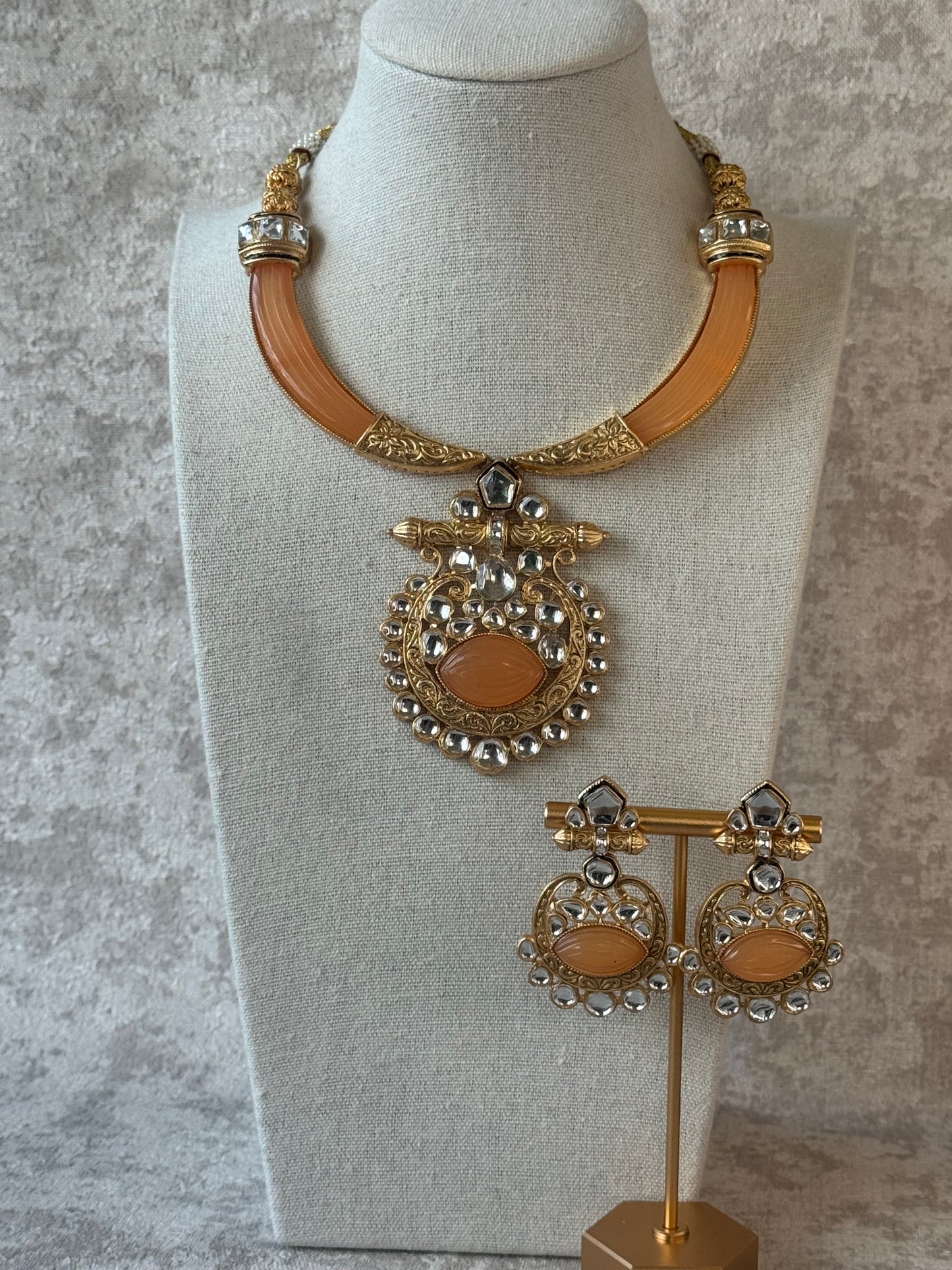 Rajwadi Polish North Style necklace set