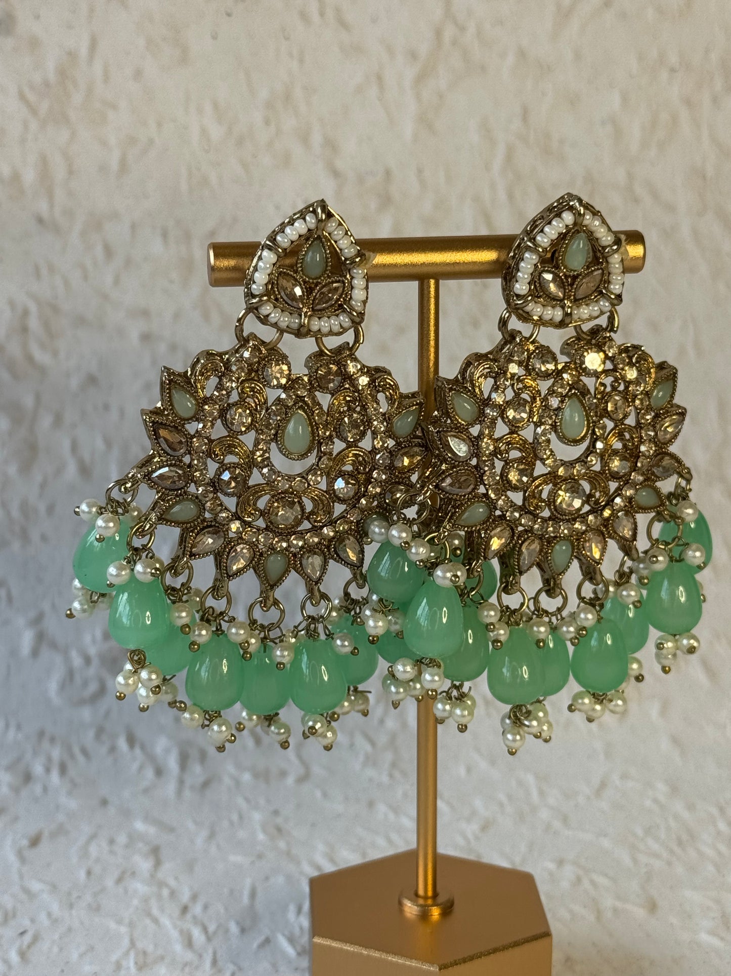 Mint Green & Gold Set with Tikka and Pasa