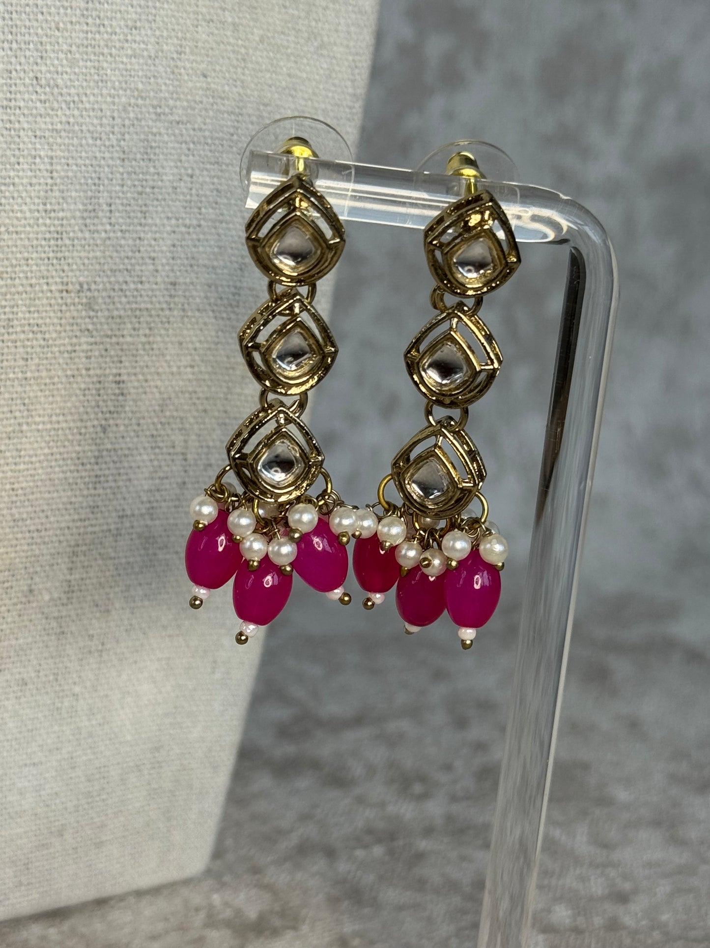 Necklace set with earrings and tikka - Mendhi Plated