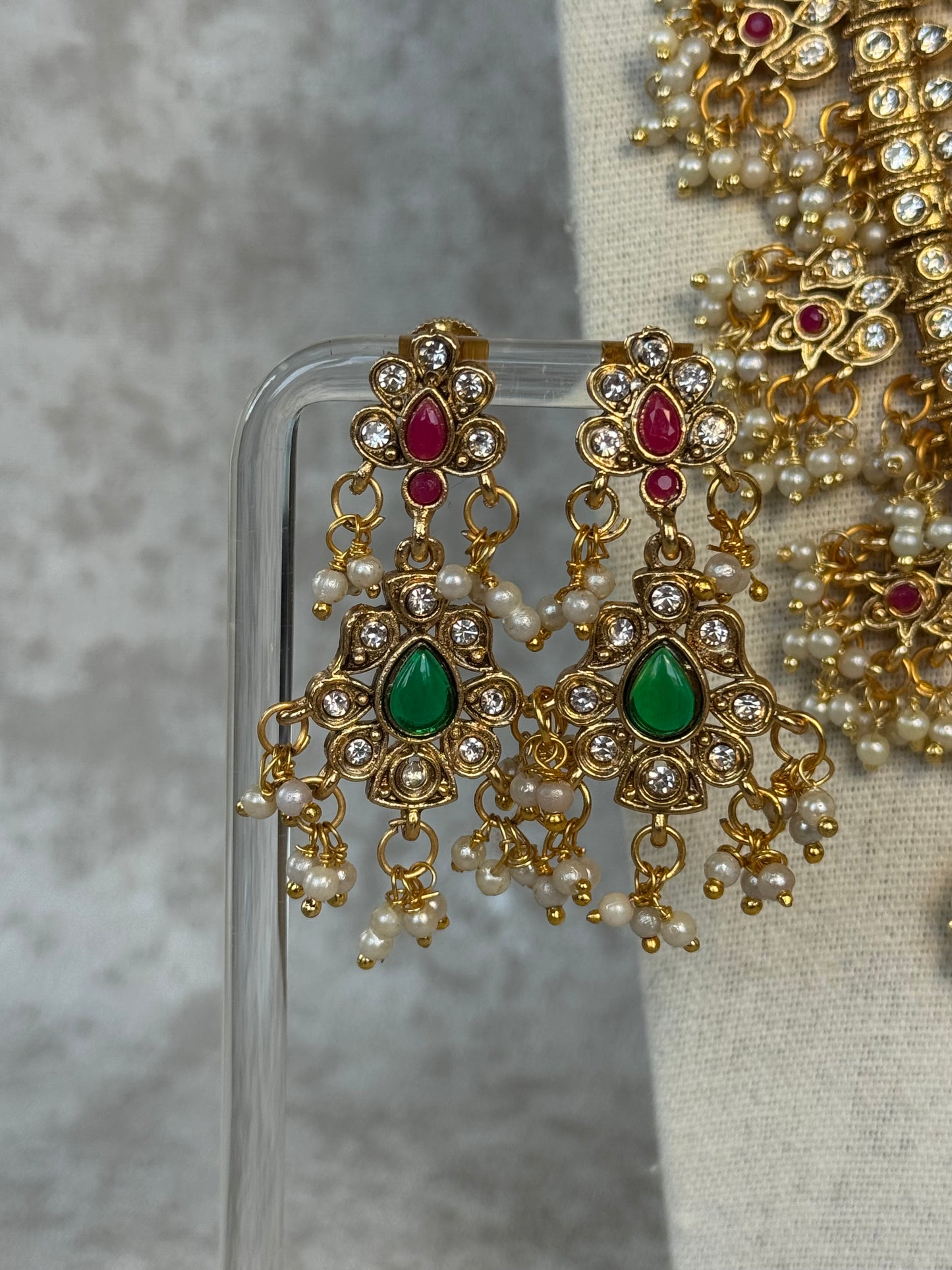 Kemp Pota Stone Long & Short Necklace Set
