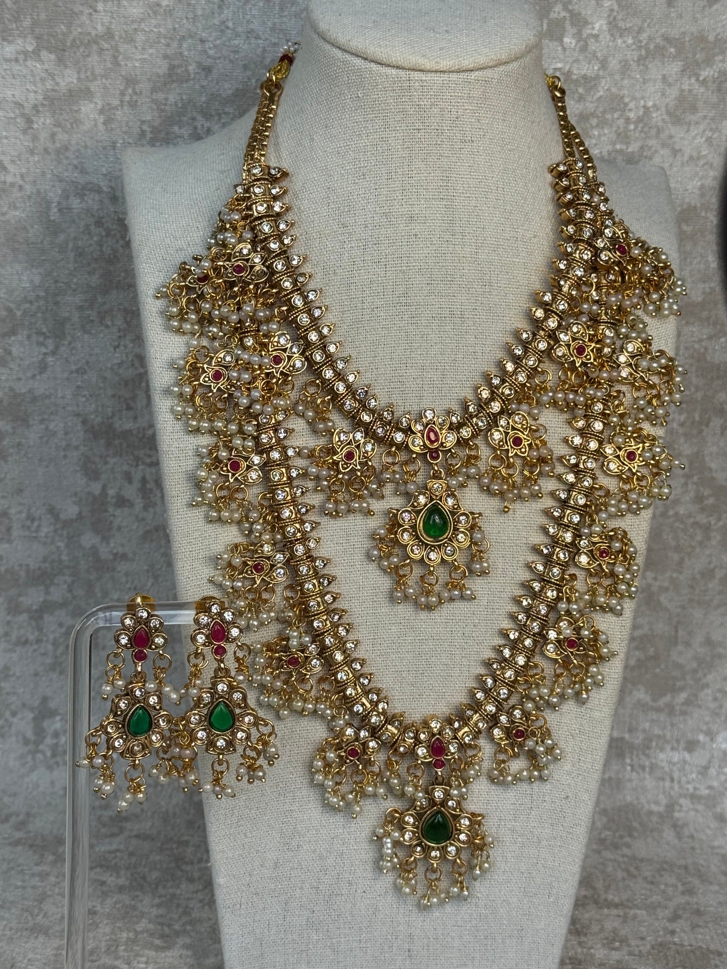 Kemp Pota Stone Long & Short Necklace Set