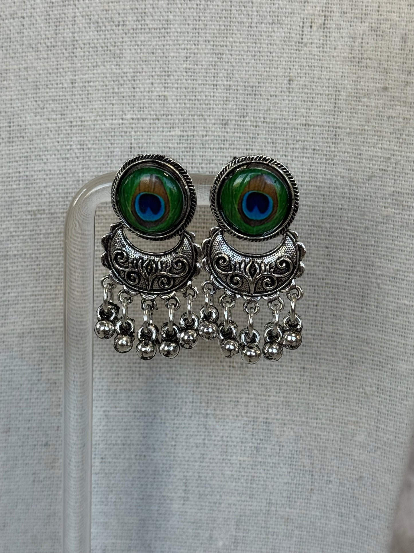 Peacock Oxidised Choker Set