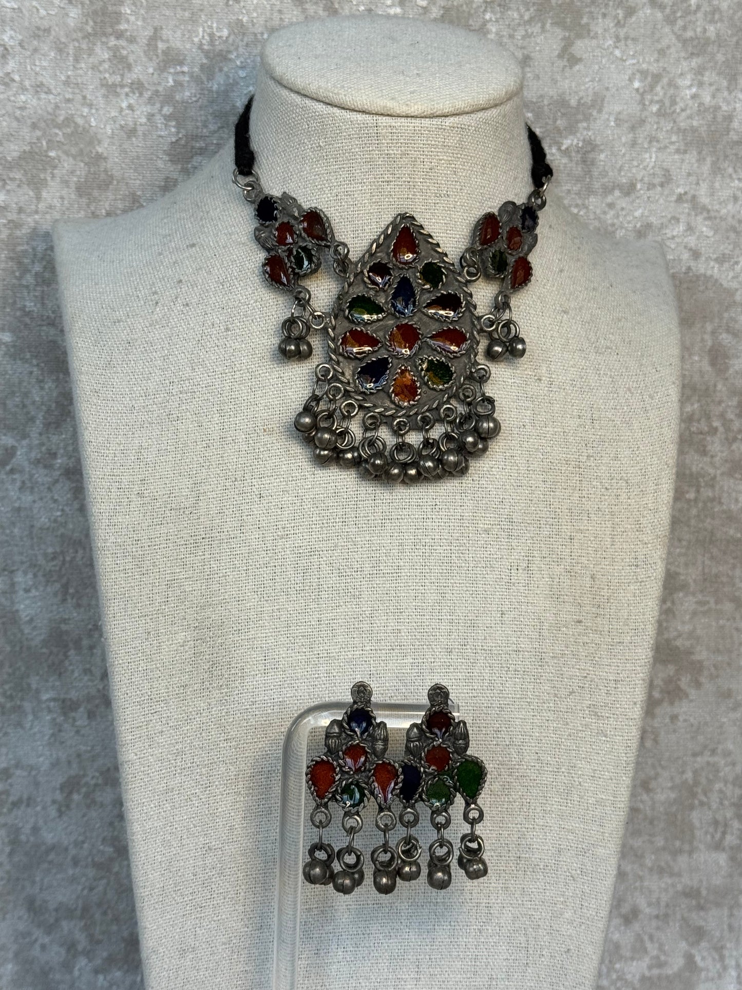 Oxidised Choker Set