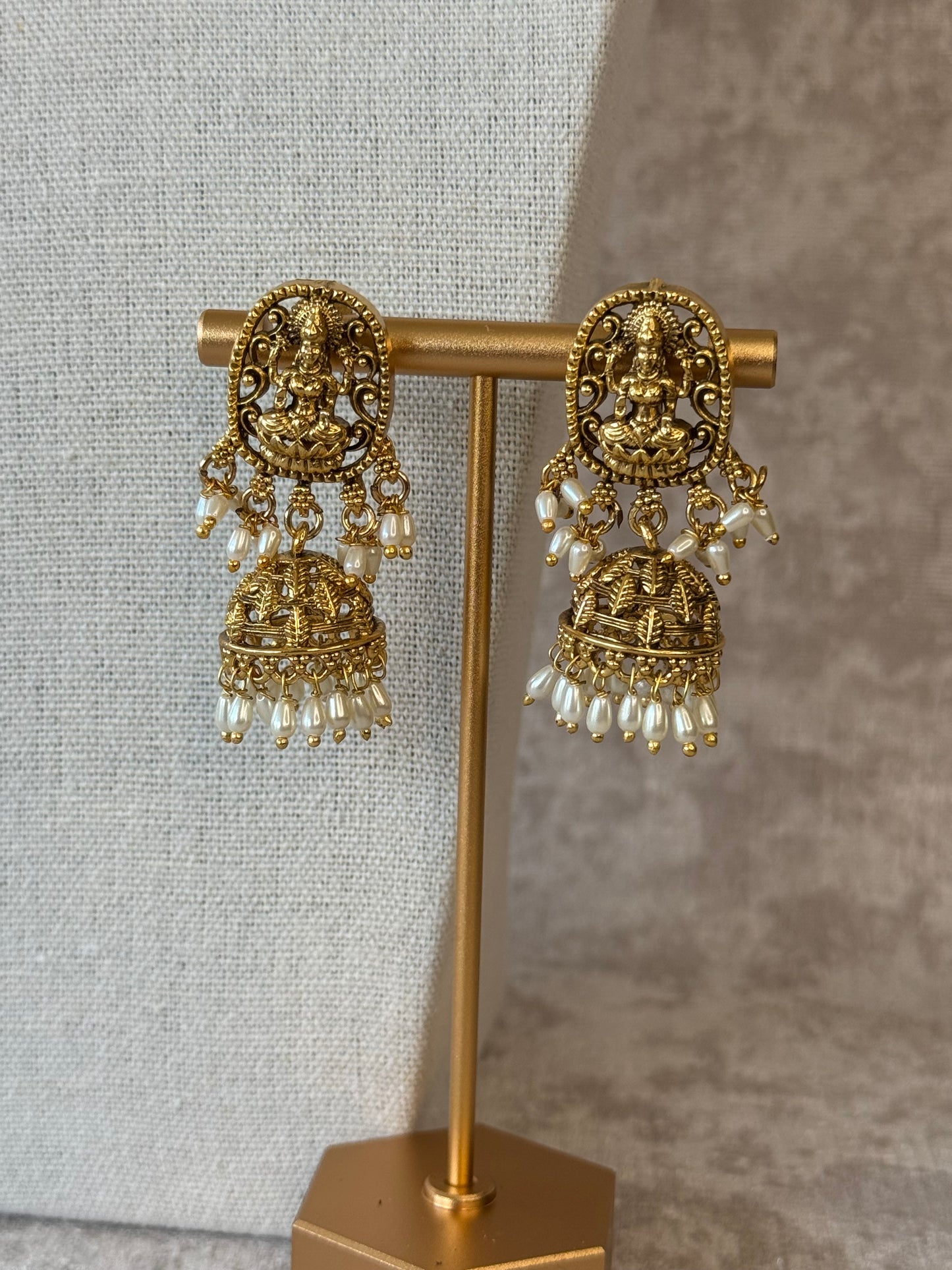 Temple Jewellery Rajwadi Choker Set | Necklace & Jhumka Earrings