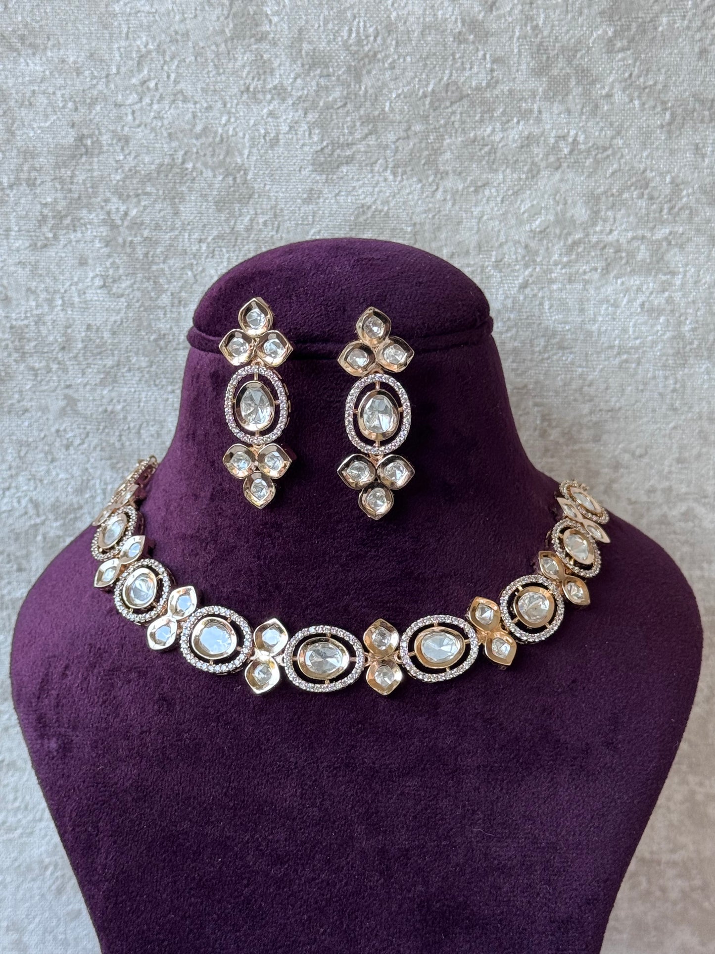Kundan Slim Necklace Set | The Tara Collection