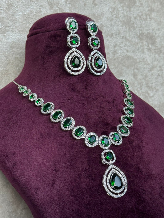 AD Teardrop Necklace Set | Necklace & Earrings