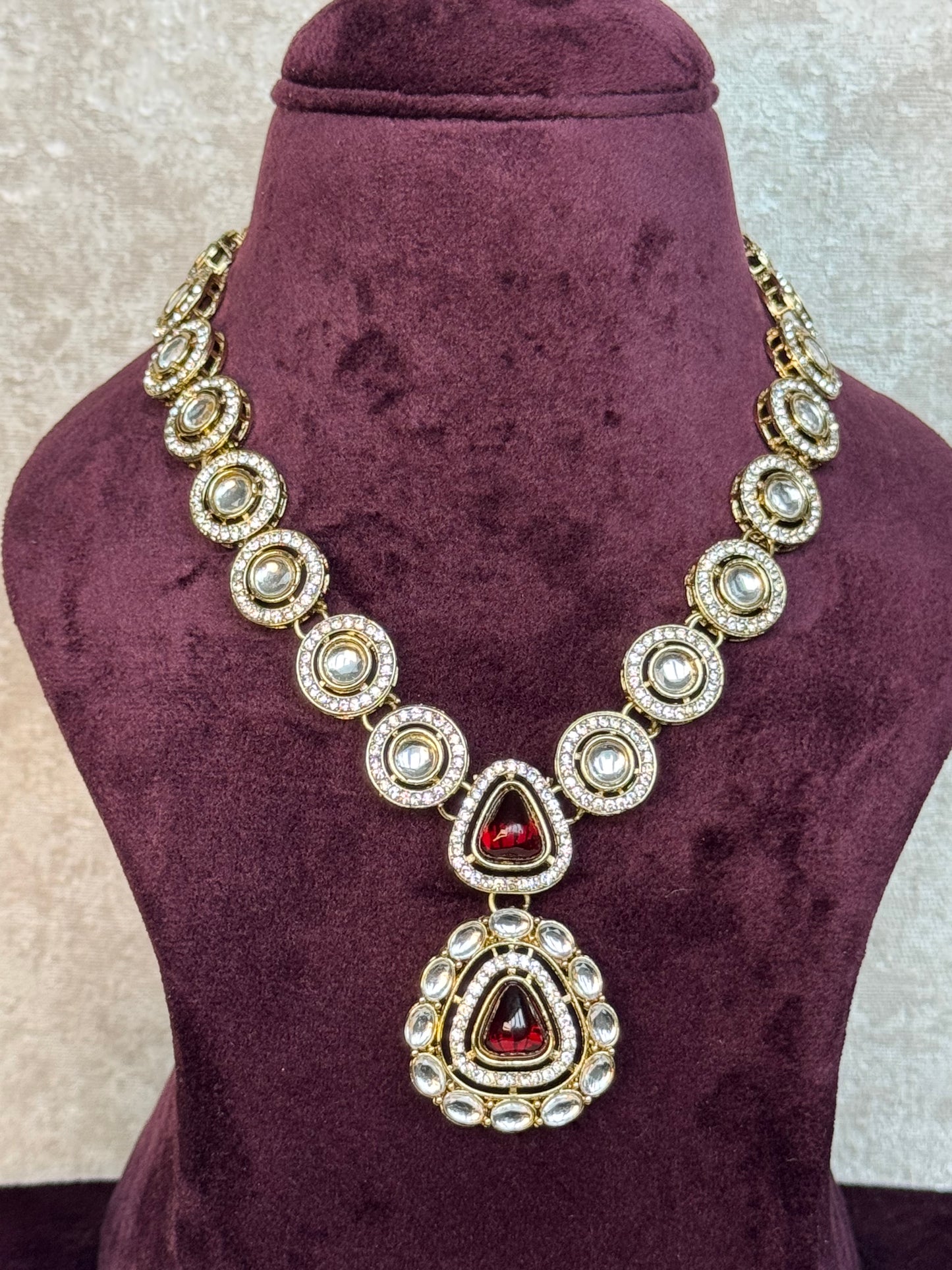 Kundan Necklace Set (multiple colours)