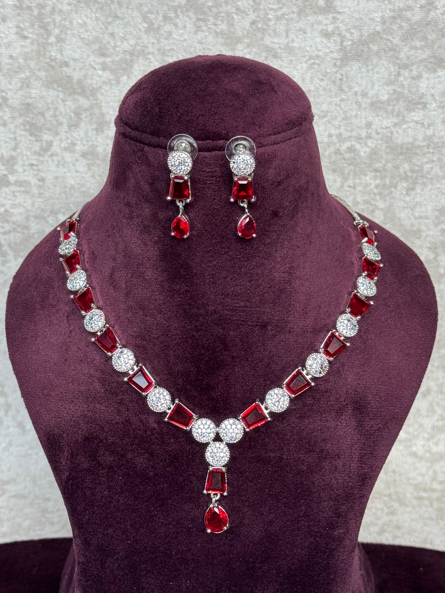 American Diamond Necklace Set | The Tara Collection