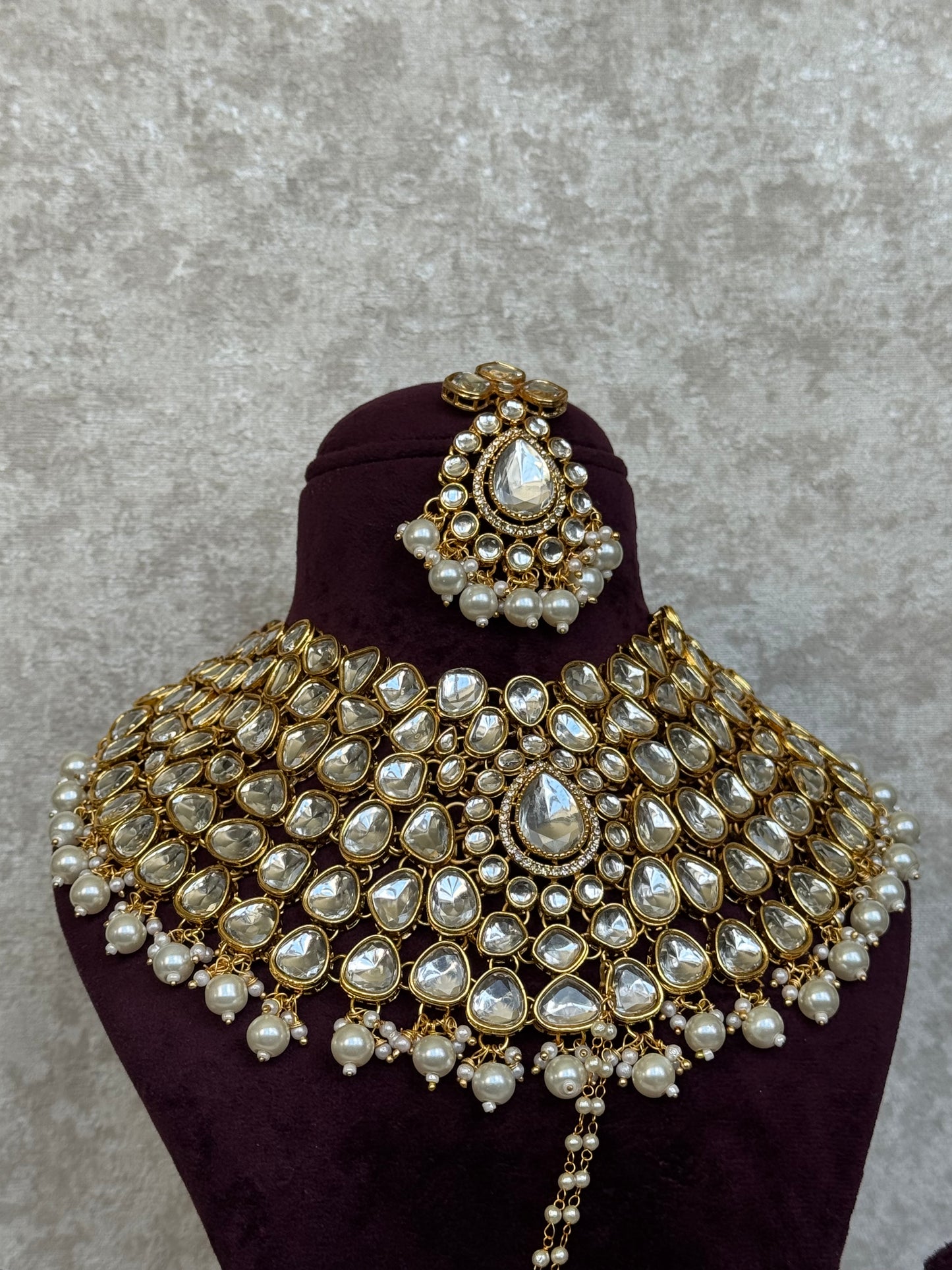 Semi Bridal Necklace Set | The Tara Collection