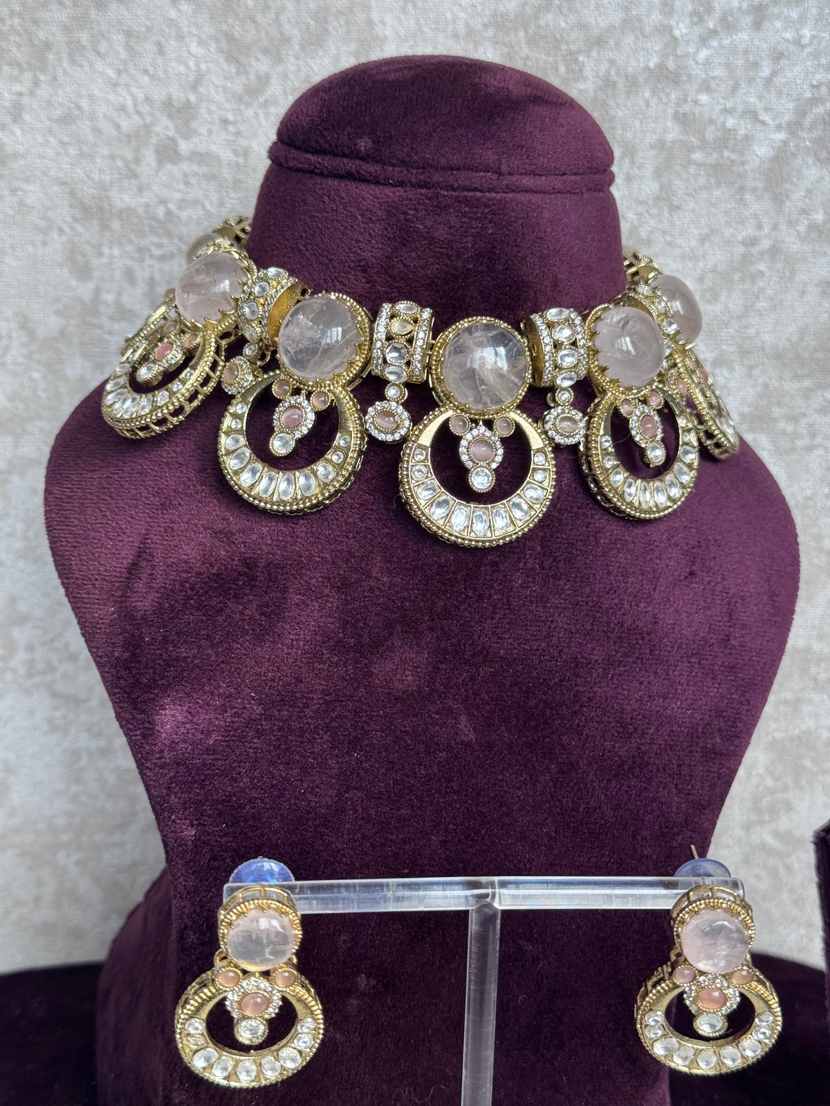 Noor – Maharani Stone Kundan Necklace Set | The Tara Collection