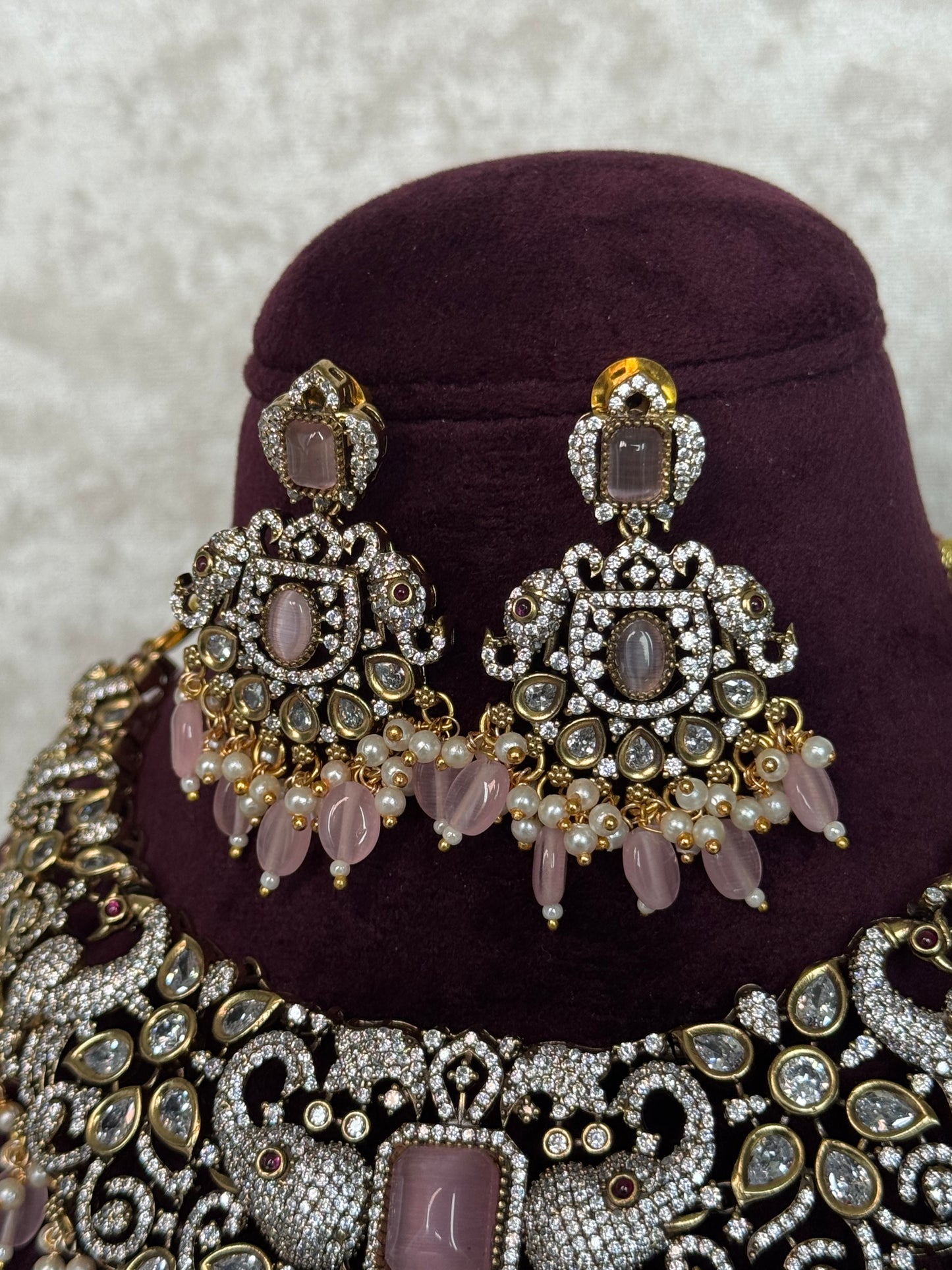 Blush Pink Hasli Necklace Set | The Tara Collection