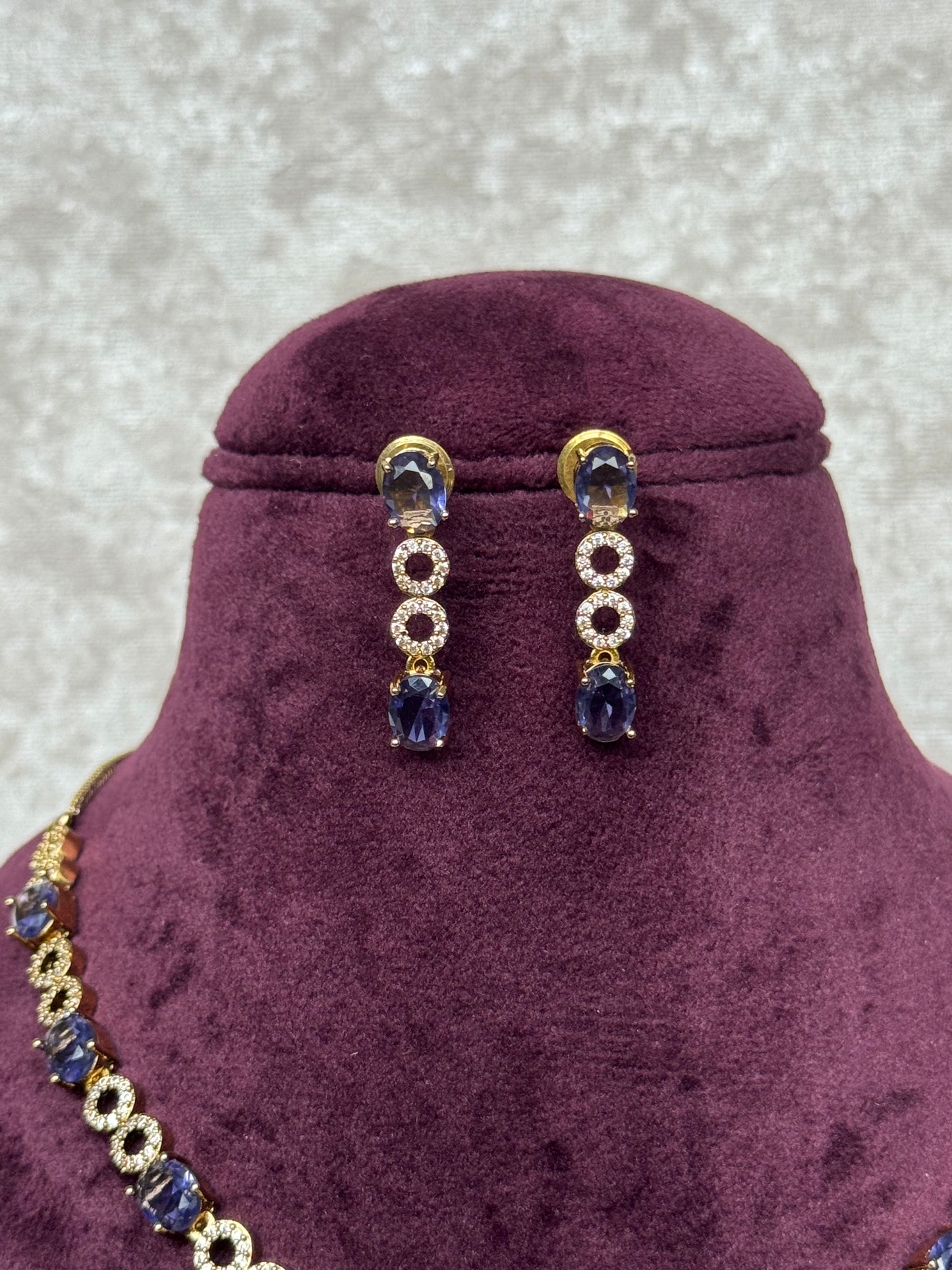 Gold Based American Diamond Set | The Tara Collection