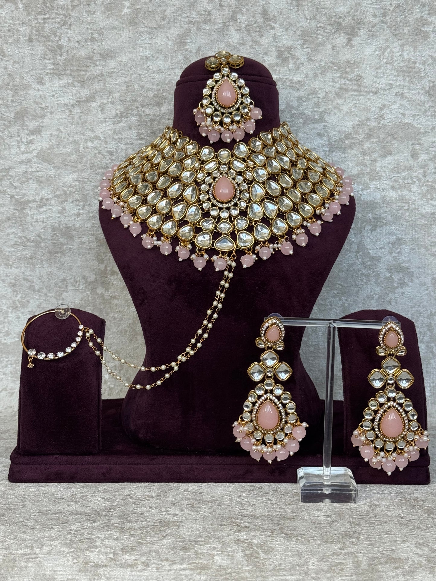 Semi Bridal Necklace Set | The Tara Collection