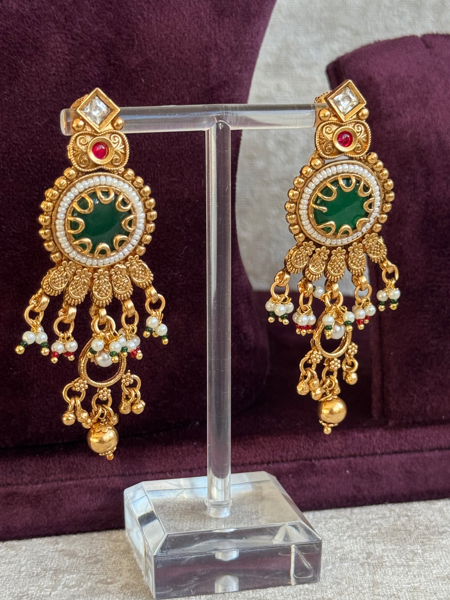 Heritage Round Doublet Necklace Set | Necklace & Earrings