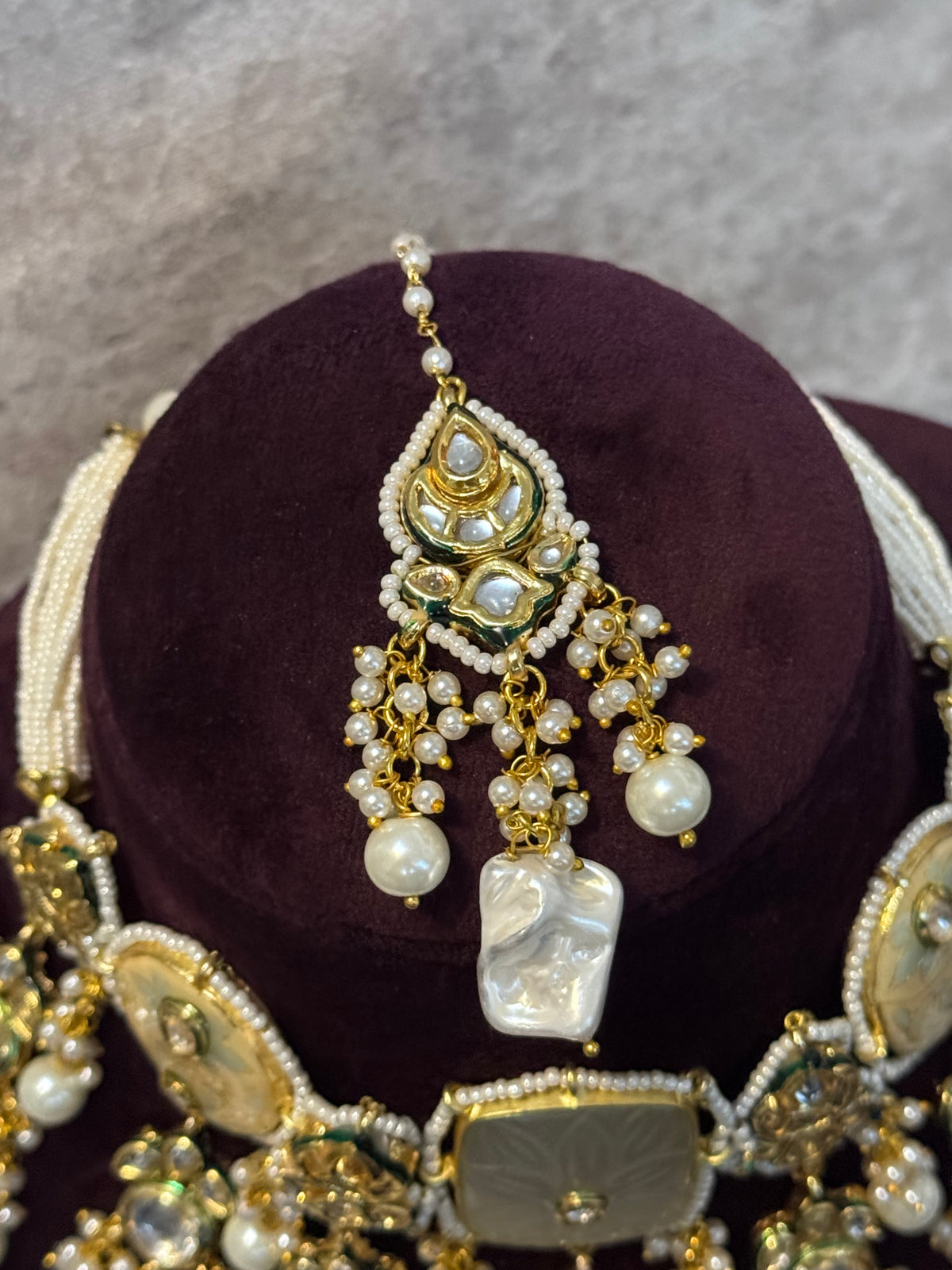 Ishani - Statement Meenakari & Kundan Necklace Set | The Tara Collection