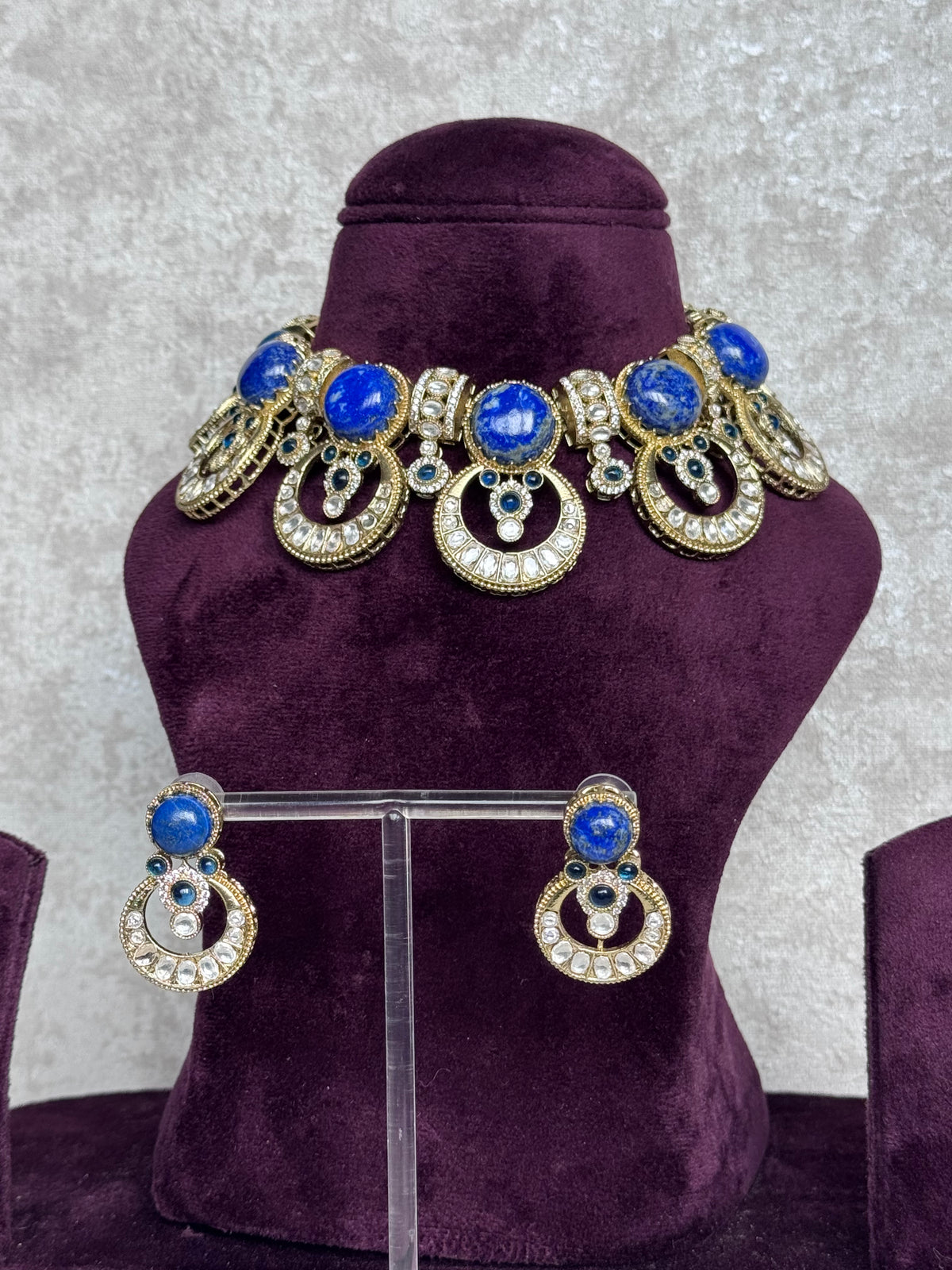 Noor – Maharani Stone Kundan Necklace Set | The Tara Collection
