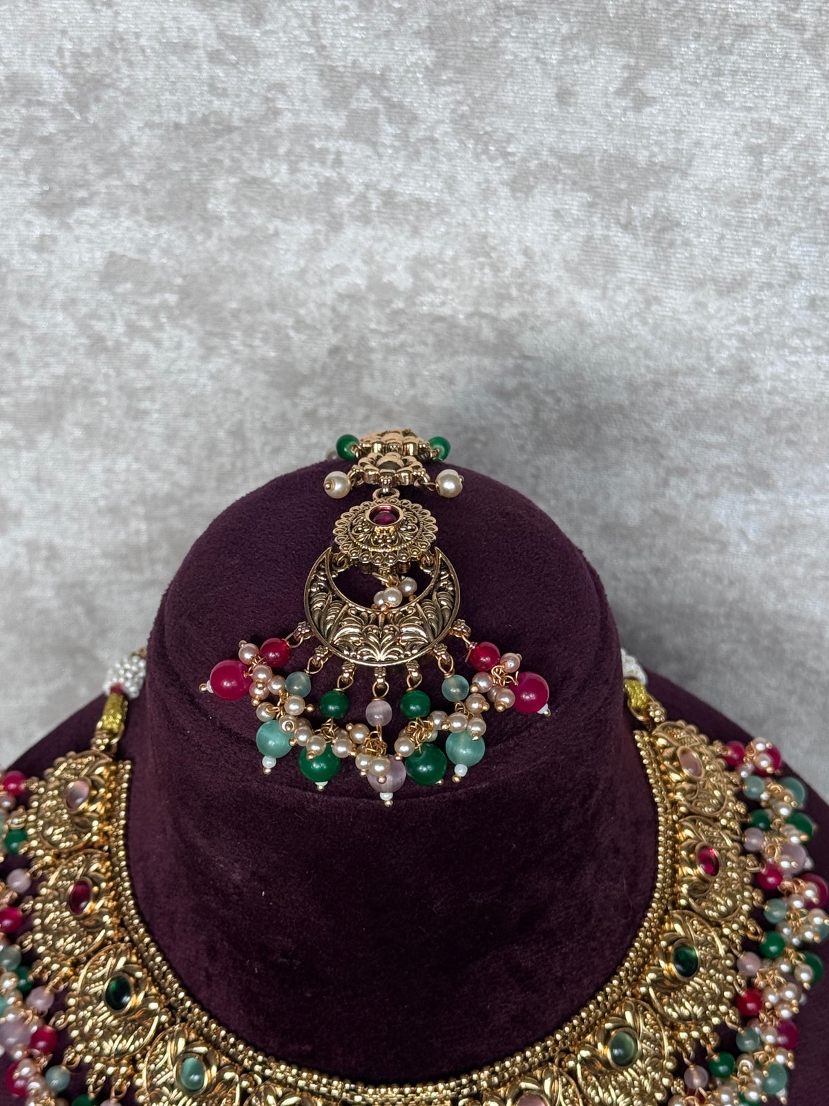 Sharvani - Antique Gold Choker Set | The Tara Collection