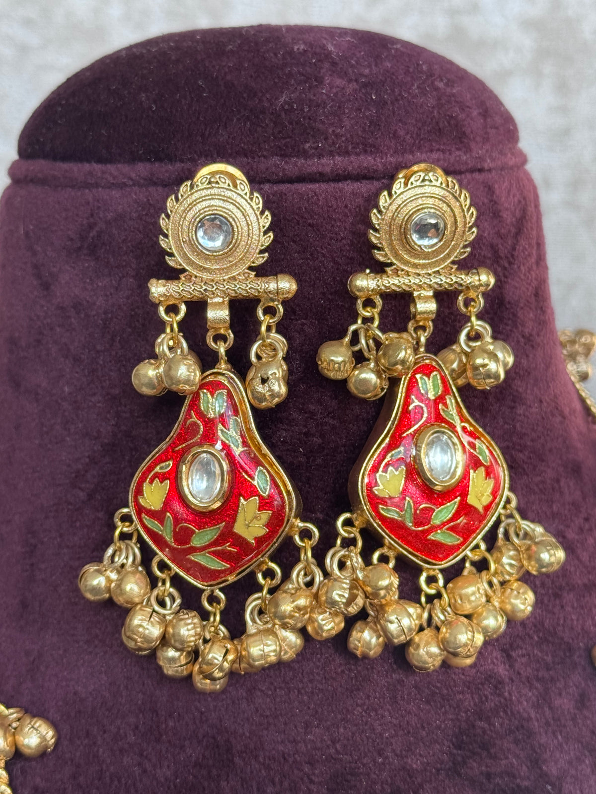 Mira - Meenakari Rajwadi Long Necklace Set | The Tara Collection