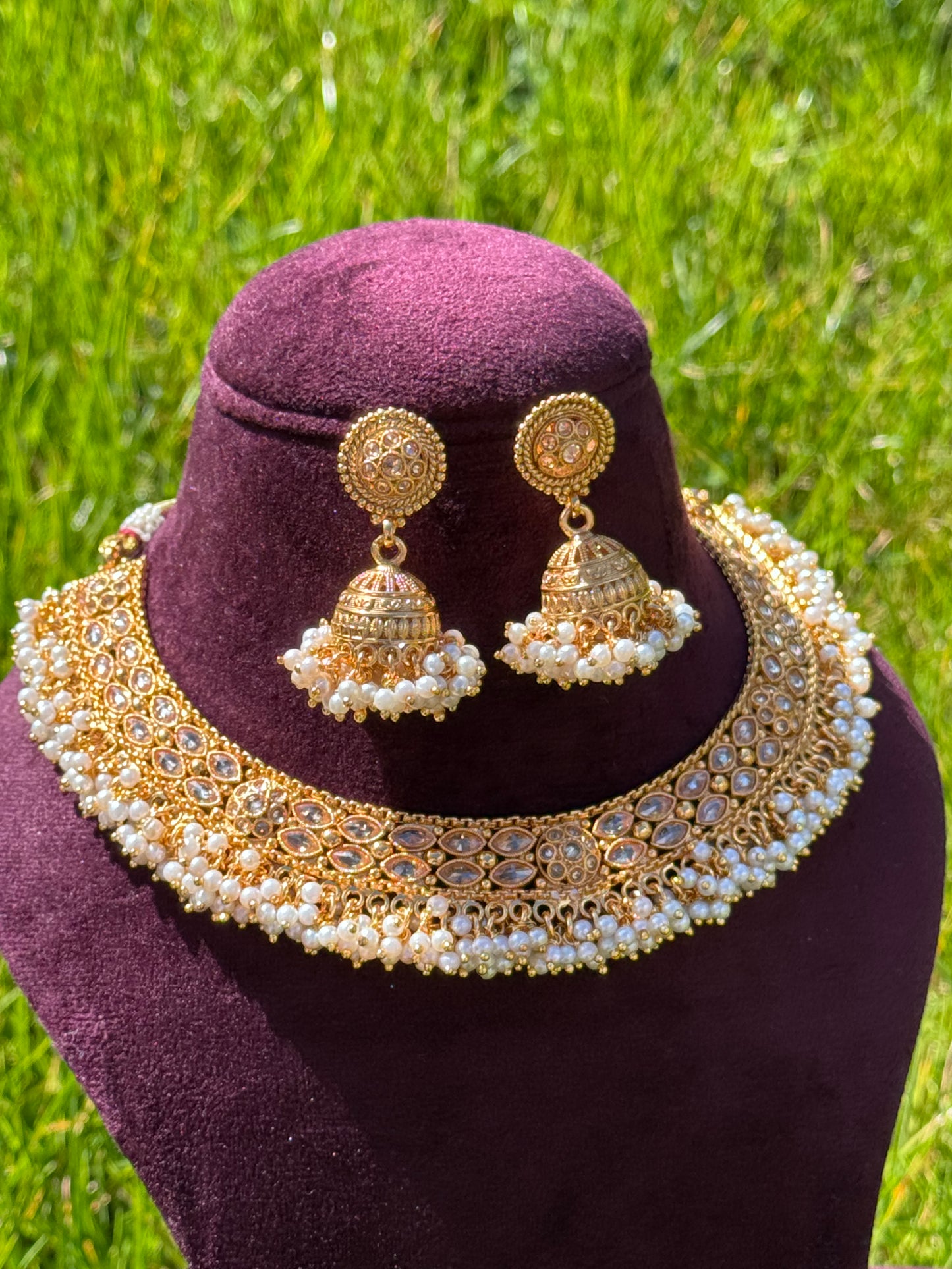Moti Gold-Plated Necklace Set | The Tara Collection
