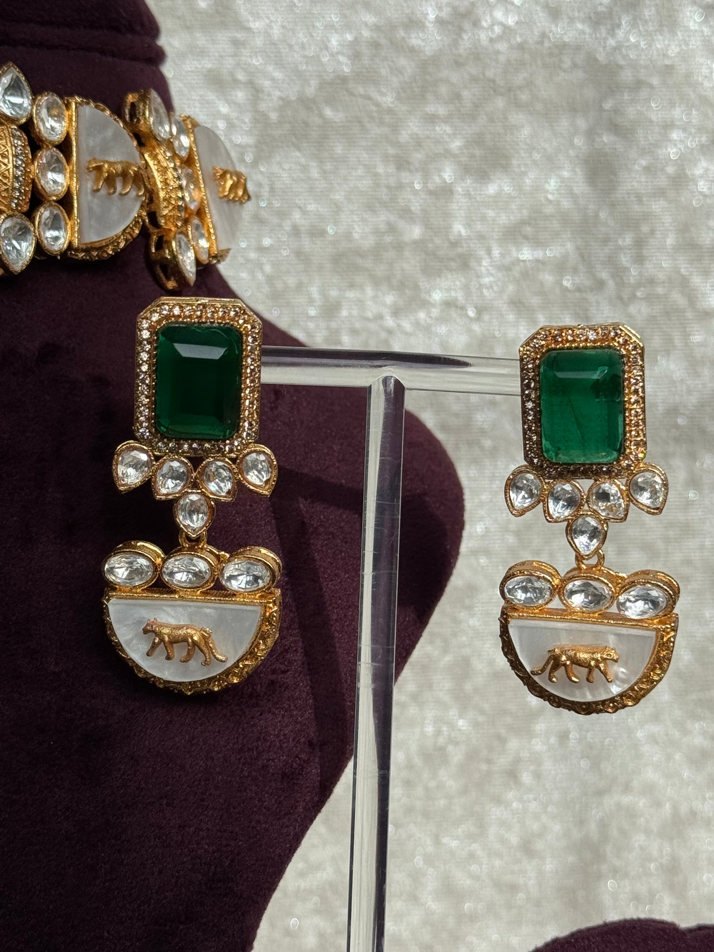 Sabyasachi Inspired Mother of Pearl Choker Set | The Tara Collection