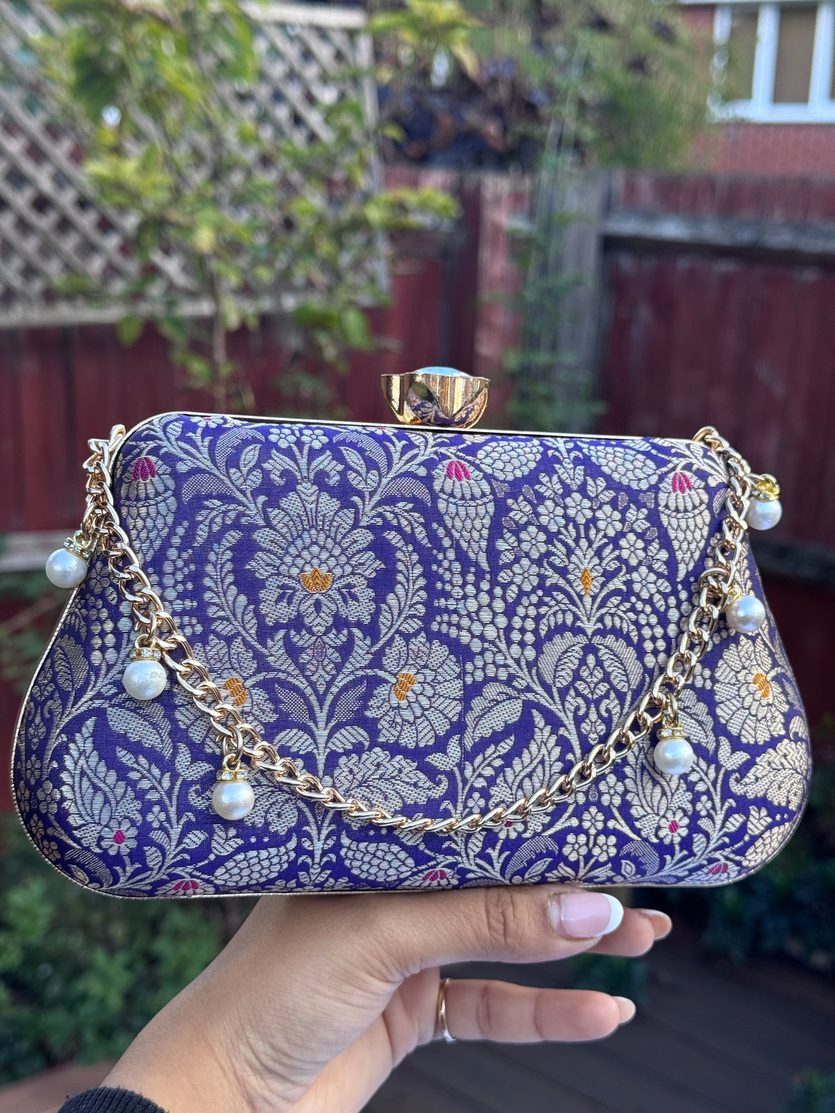 Kashvi Clutch Bag | Pure Banarasi Silk Clutch Purse | The Tara Collection