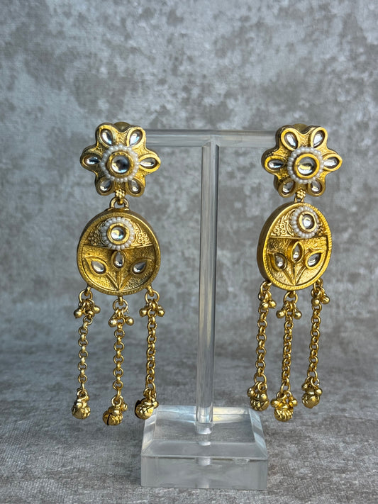Round Ghungroo Dangling Earrings