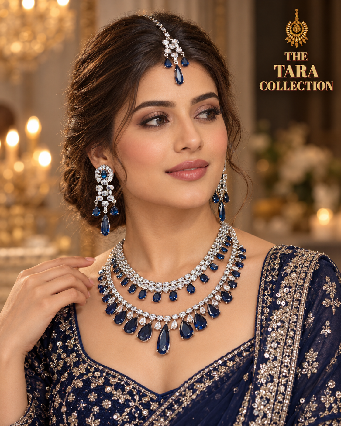 Aarohi - American Diamond Statement Set | The Tara Collection