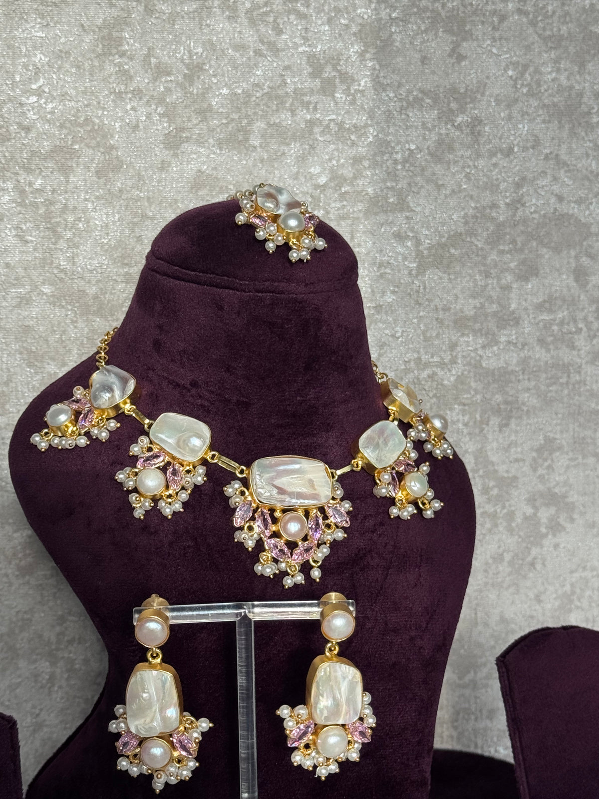 Urmi - Mother of Pearl Set | The Tara Collection