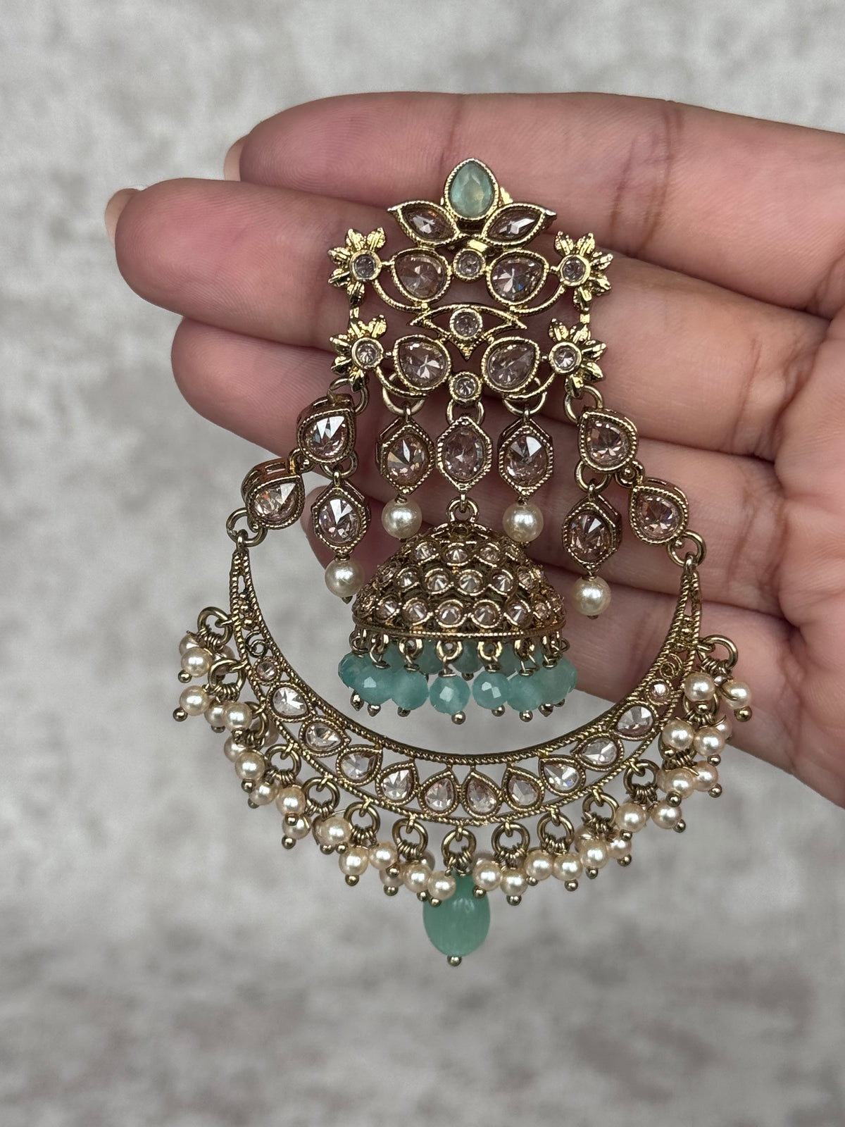 Leela – Chandbali Jhumka Earrings | The Tara Collection