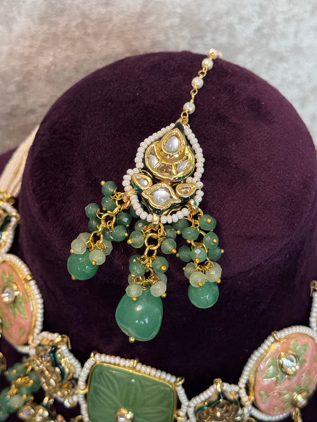 Ishani - Statement Meenakari & Kundan Necklace Set | The Tara Collection