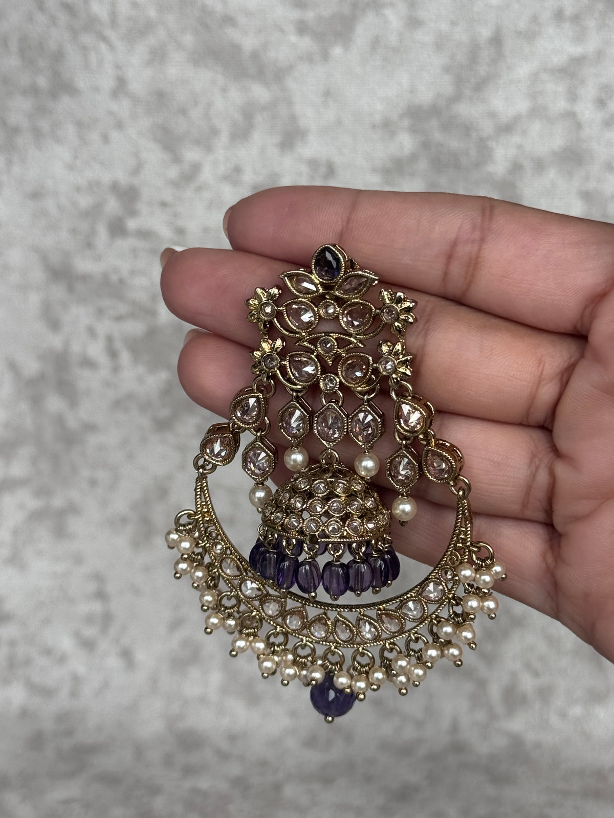 Leela – Chandbali Jhumka Earrings | The Tara Collection