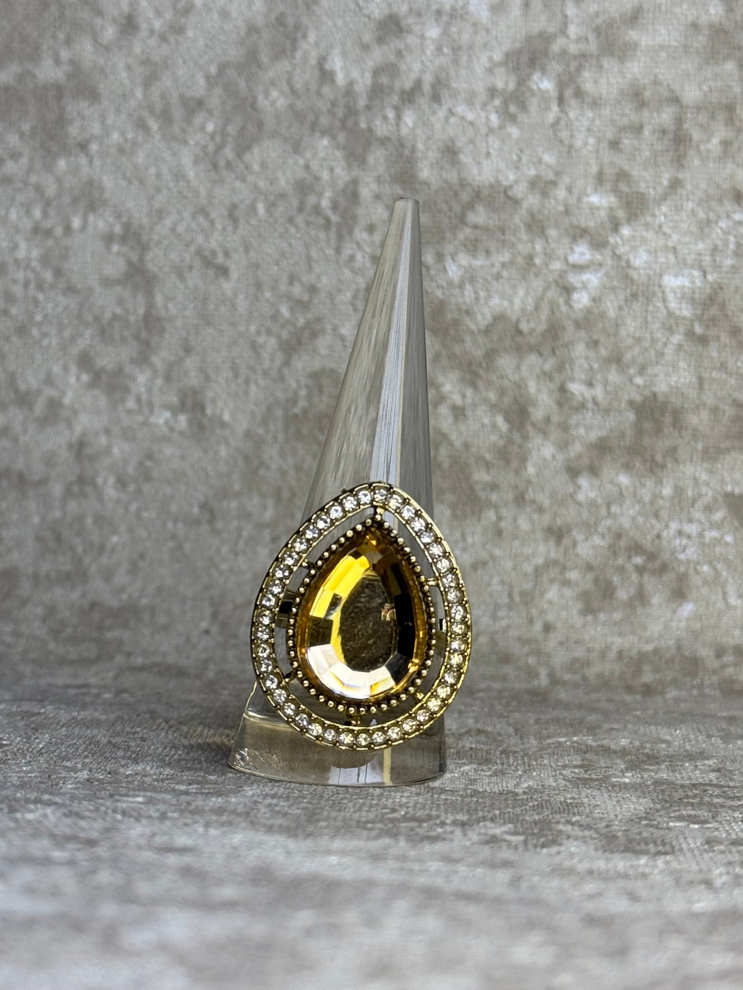 Tear Drop Adjustable Ring