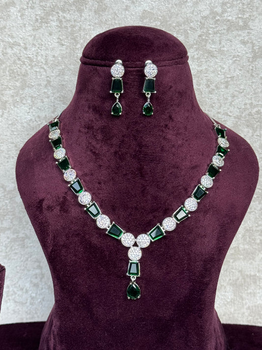 American Diamond Necklace Set | The Tara Collection